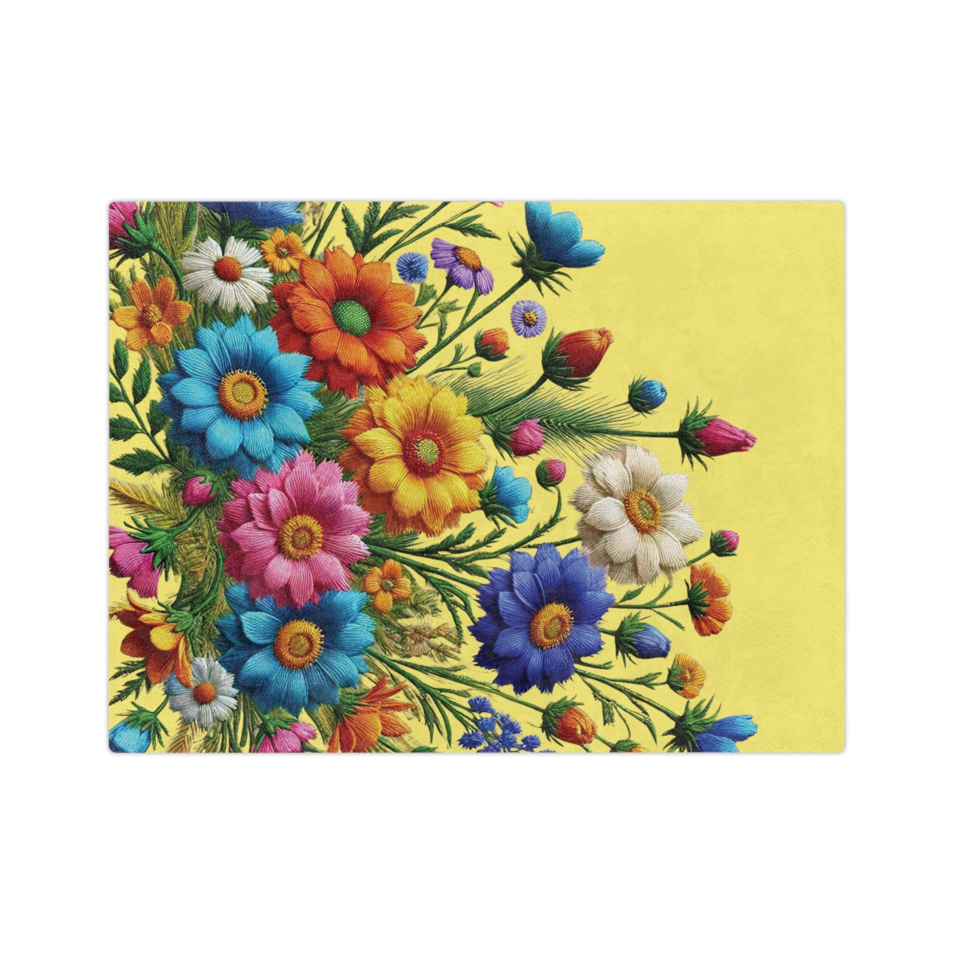 Minky Blanket Yellow Bright Floral Wildflowers Throw Ultra-Soft Minky Blanket Cozy Comfort Blanket Elegant Home Decor Plush Microfiber for Maximum Comfort Blanket, Perfect for Snuggling Decor, Cozy All-Season Warmth, Housewarming Gift Throw - MRSBYVALLE