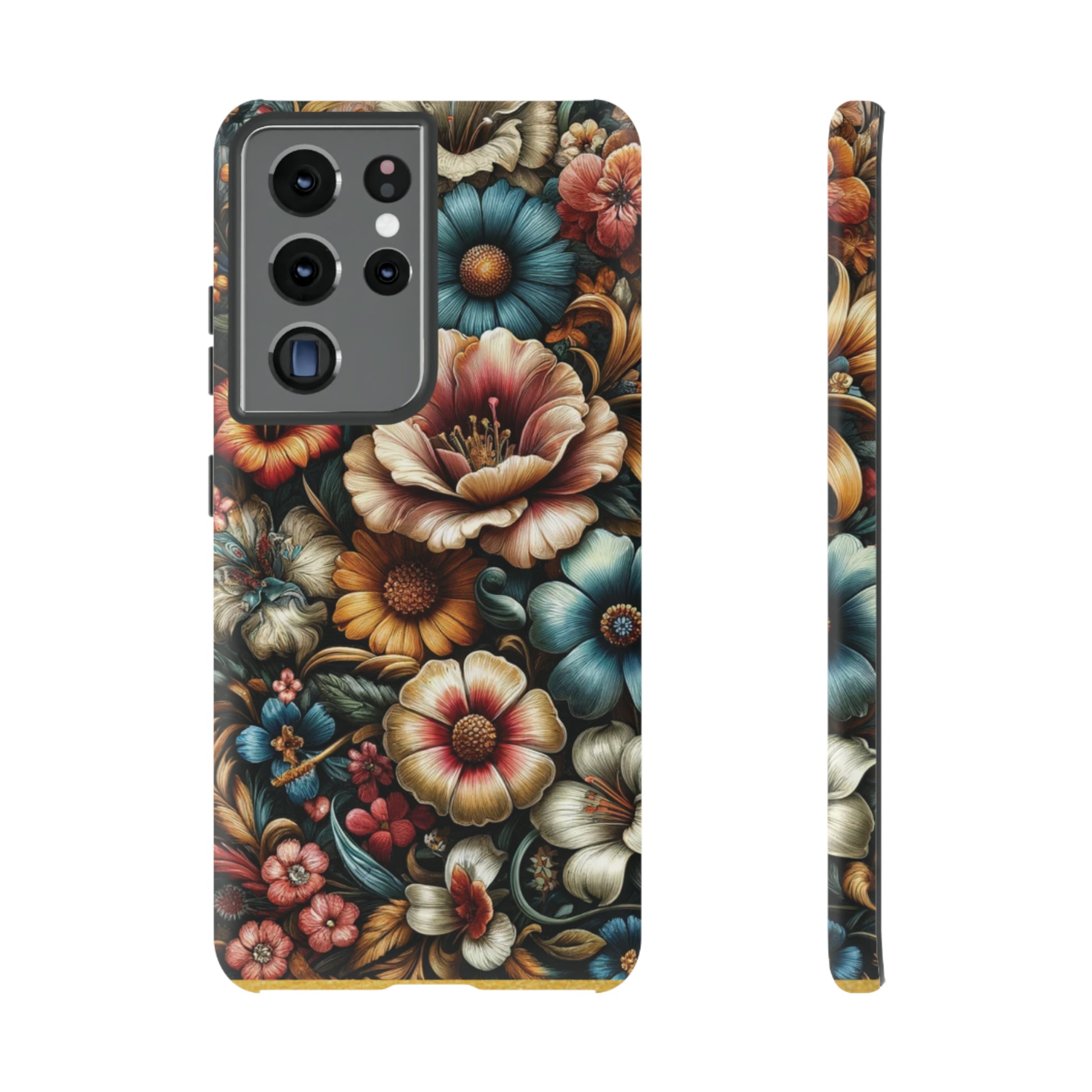 Pastel Floral Design Luxury Phone Tough Case Floral Elegant Durable Stylish for Modern Devices iPhone 15, Samsung iPhone Samsung Accessory Gift for Her.