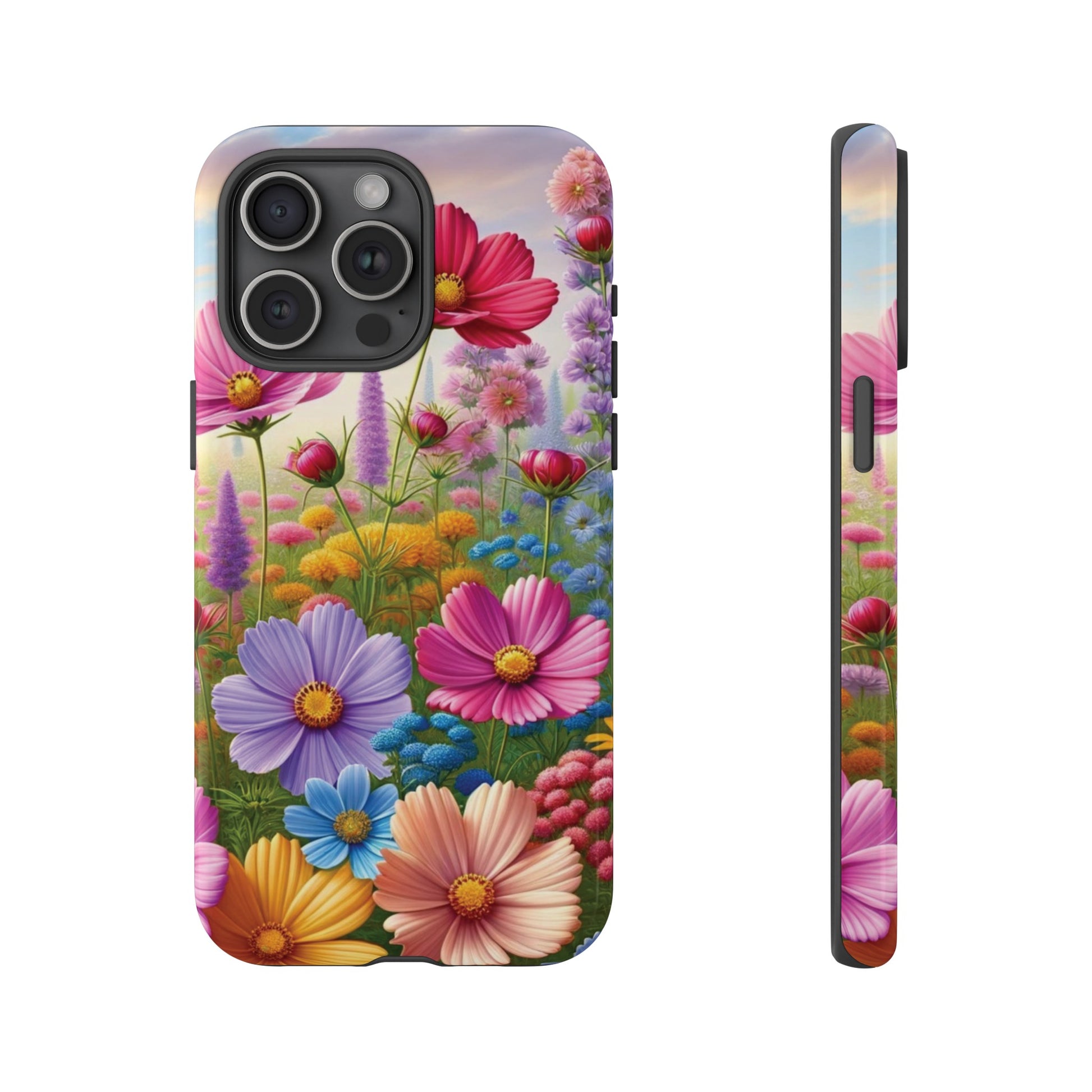 Bright Floral Phone Case Durable for iPhone Samsung Gift iPhone 15, 14, 13 Samsung Pixel Gift for Mom Accessory Gift for Her