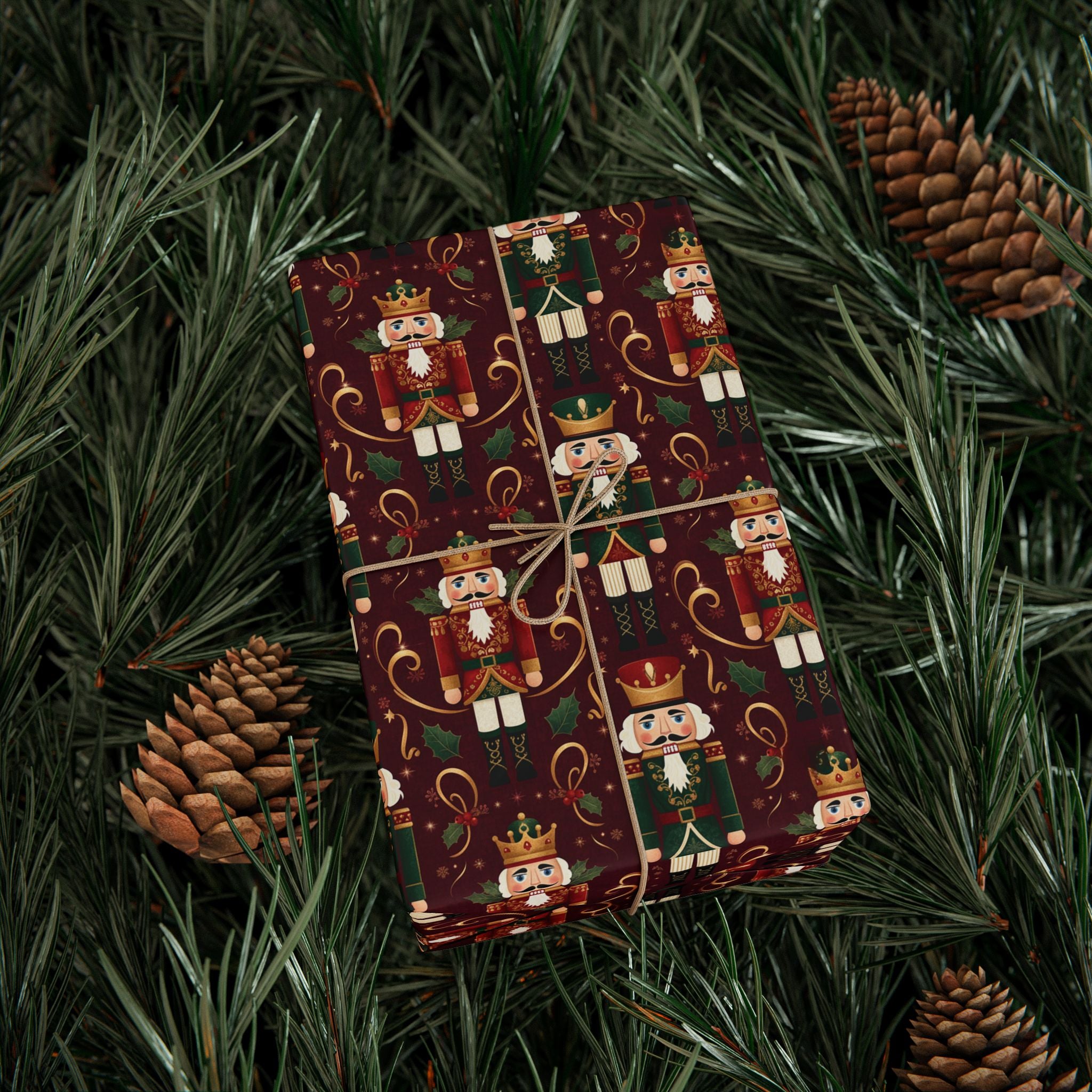 Papiers cadeaux de Noël Casse-Noisette, Papier cadeau de Noël, Papier cadeau de fêtes élégant, Papier cadeau Casse-Noisette, Papier cadeau festif, Papier cadeau de saison