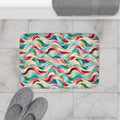 Colorful Wave Memory Foam Bath Mat