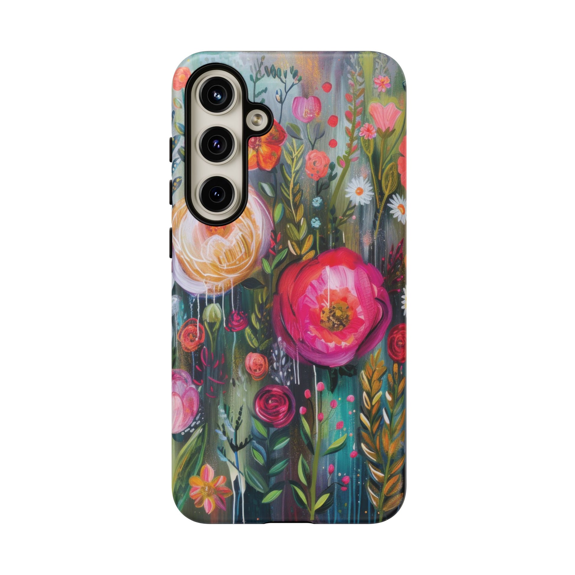 Watercolor Boho Floral Phone Case for iPhone 16 15 14 13 12  21 23 Samsung, and Pixel | Stylish Protective Cover Gift for Her Perfect for Floral Lover