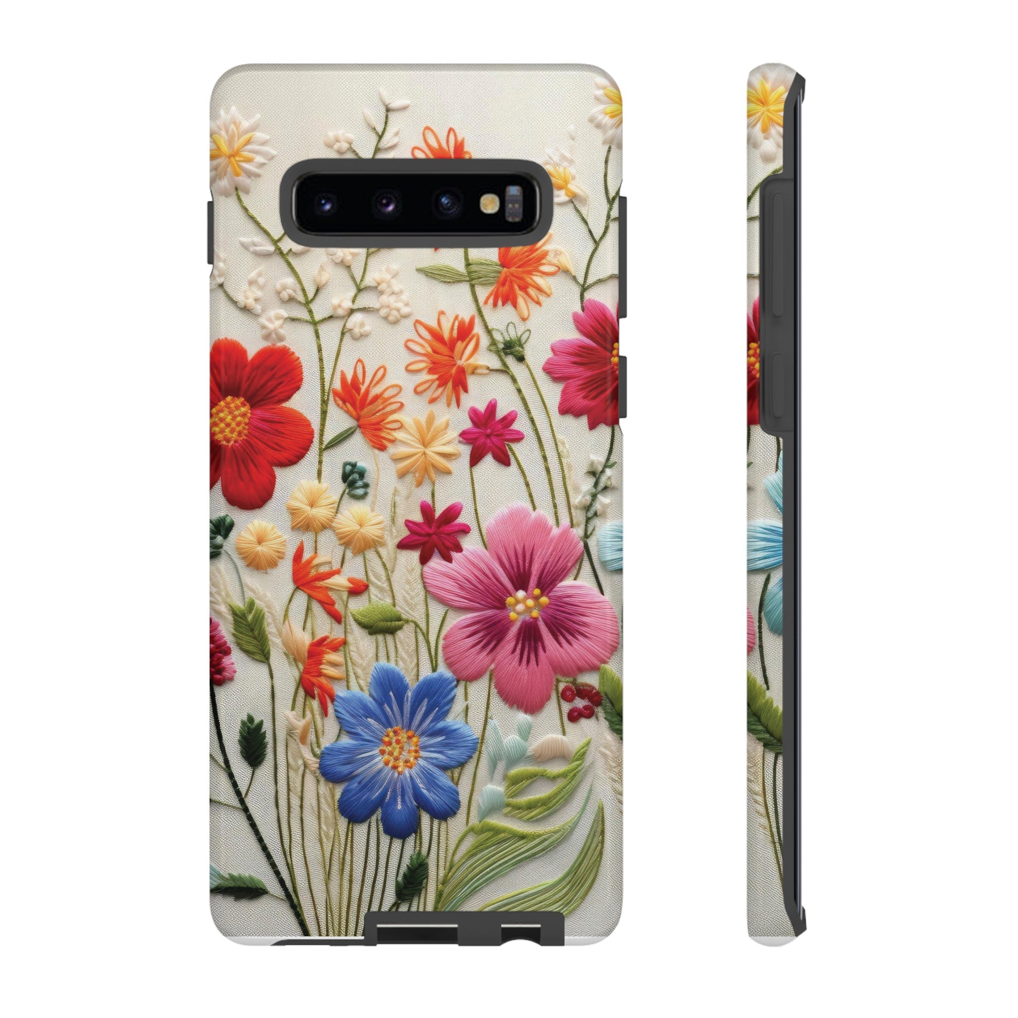 3D Floral Phone Case Elegant Faux Flower Durable for iPhone Samsung Smartphone iPhone 15, 14, 13 Samsung Gift for Mom