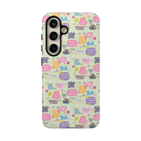Good Vibes Only Protective Phone Case  Shockproof Slim Aesthetic Motivational Quote Cover, Positive Affirmation Gift for Mom, Teens & Besties | iPhone & Galaxy