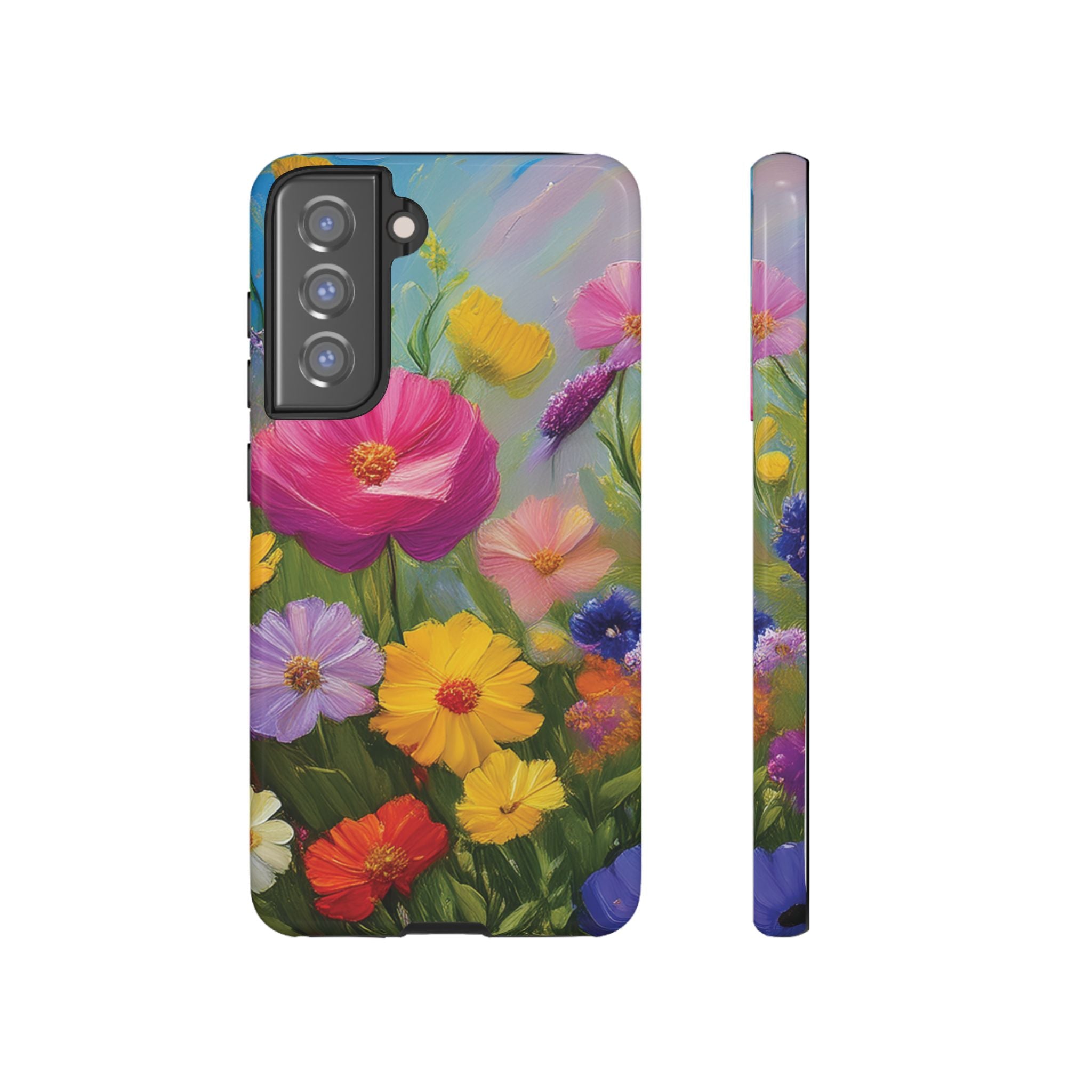 Vibrant Wildflower Painting Phone Case Hand-Painted Floral Art Design | Bright Nature-Inspired Cover | Perfect Gift for Flower Lovers iPhone & Galaxy