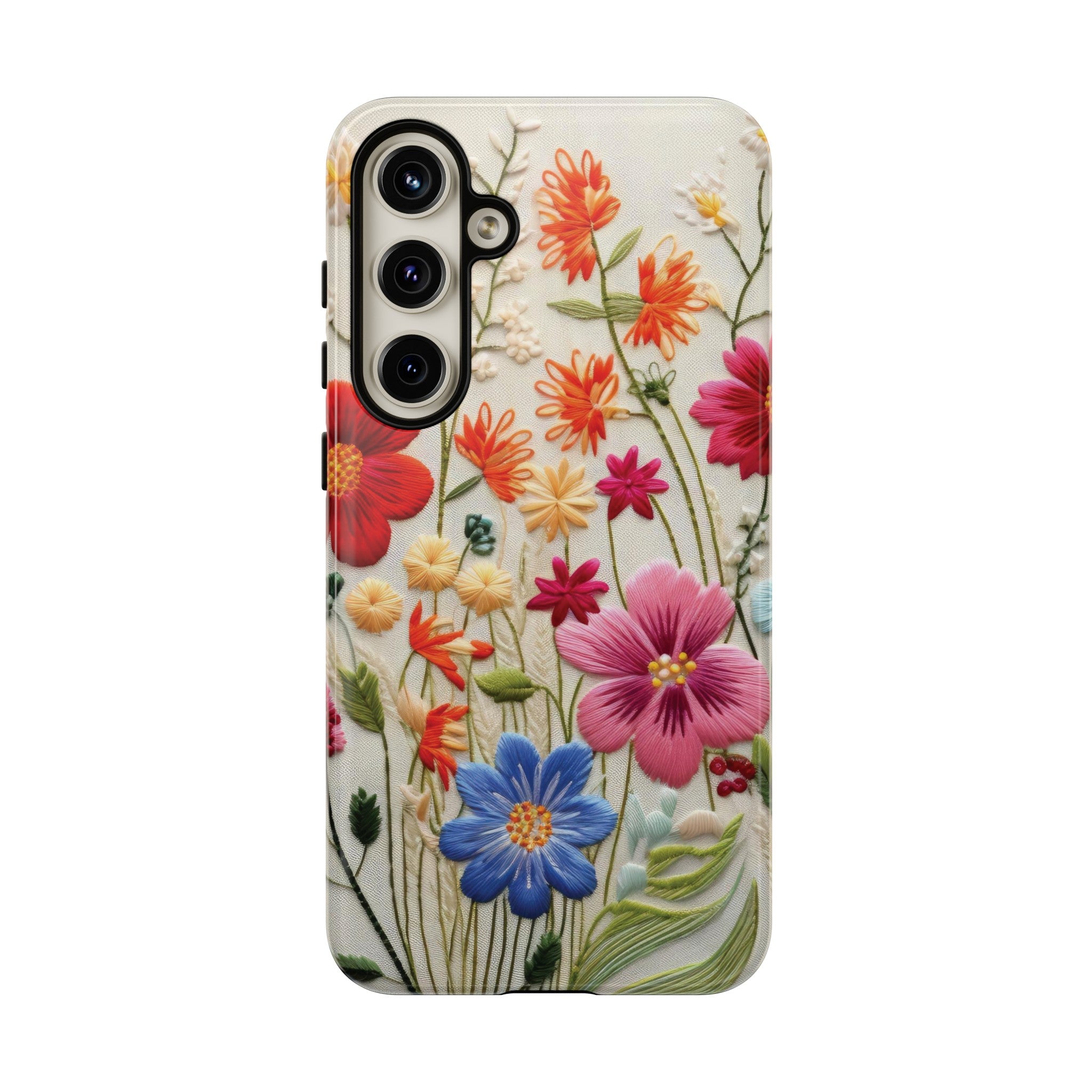 3D Floral Phone Case Elegant Faux Flower Durable for iPhone Samsung Smartphone iPhone 15, 14, 13 Samsung Gift for Mom