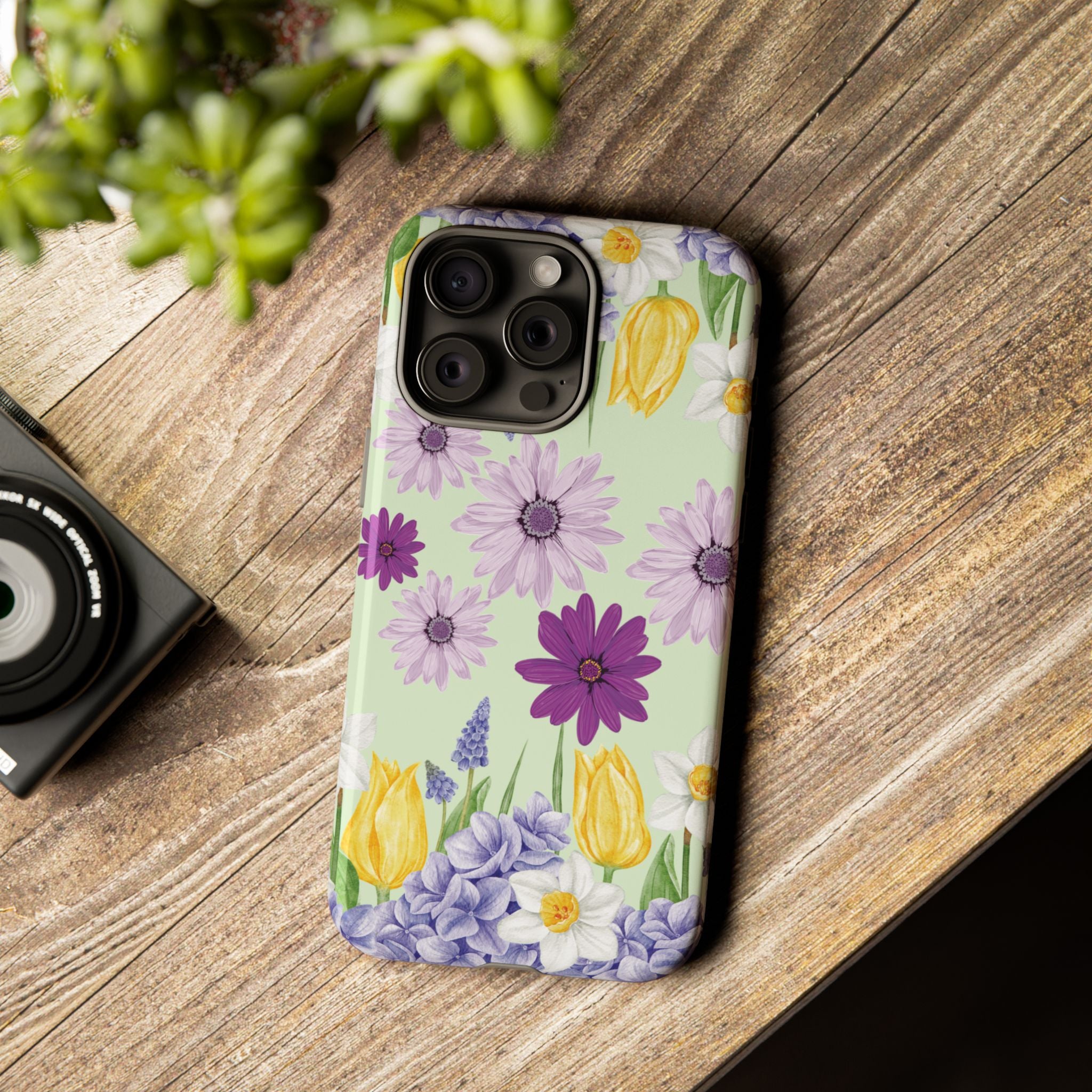 Lavender Yellow Flower Phone Case – Stylish Protective Cover for iPhone & Samsung, Botanical Design, Perfect Gift for Spring & Everyday Elegance