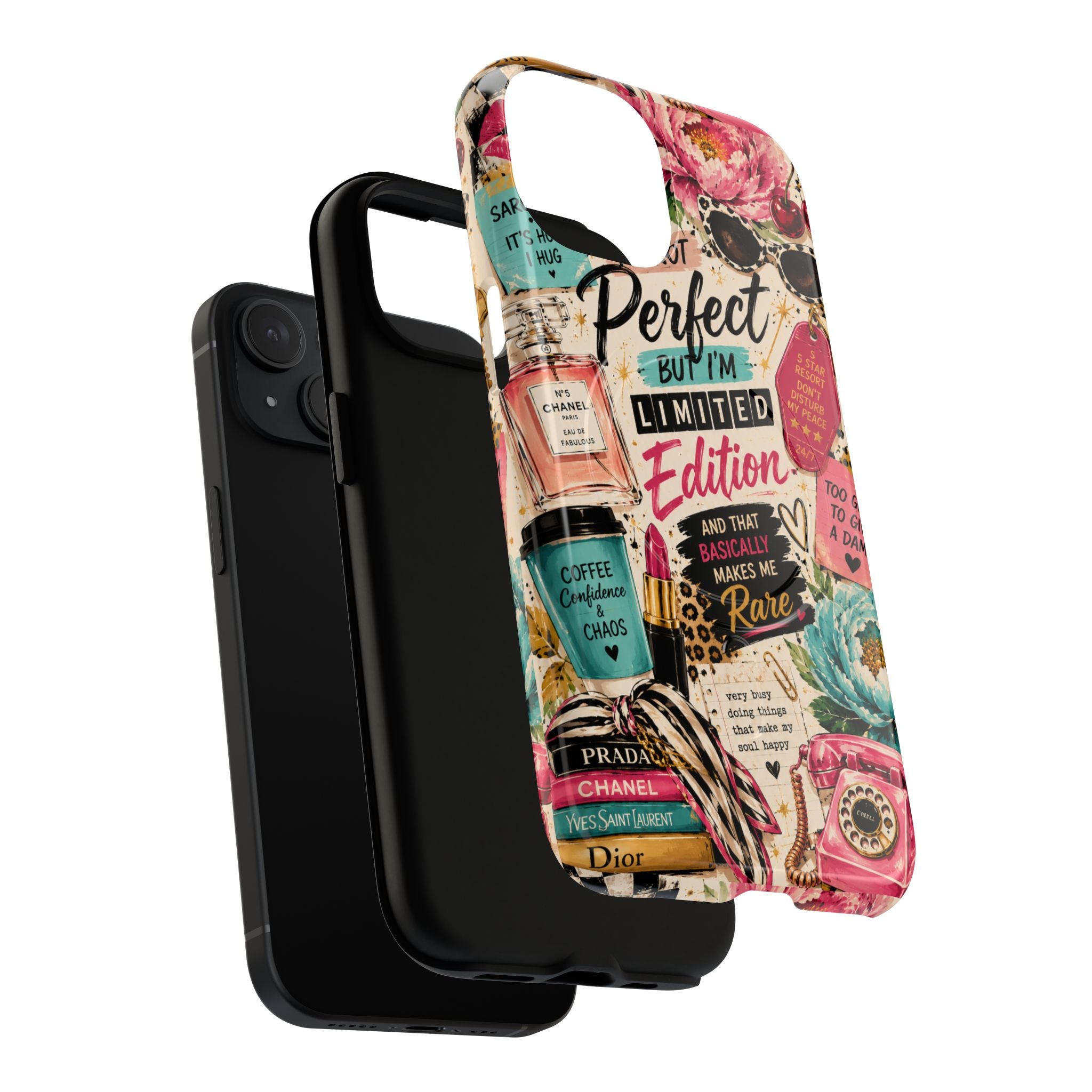 Perfect I'm Limited Edition phone case Tough Magnetic Case has Retro Funny Women's Gift Chic Pink Vintage iPhone & Samsung