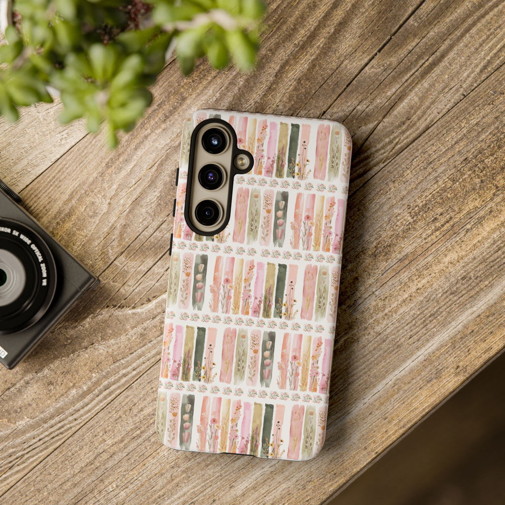 Pastel Brushstroke Floral Phone Case Soft Illusion Flower Design, Aesthetic Protective Cover, Feminine Style, Cute Gift for Her, Fits Most Models