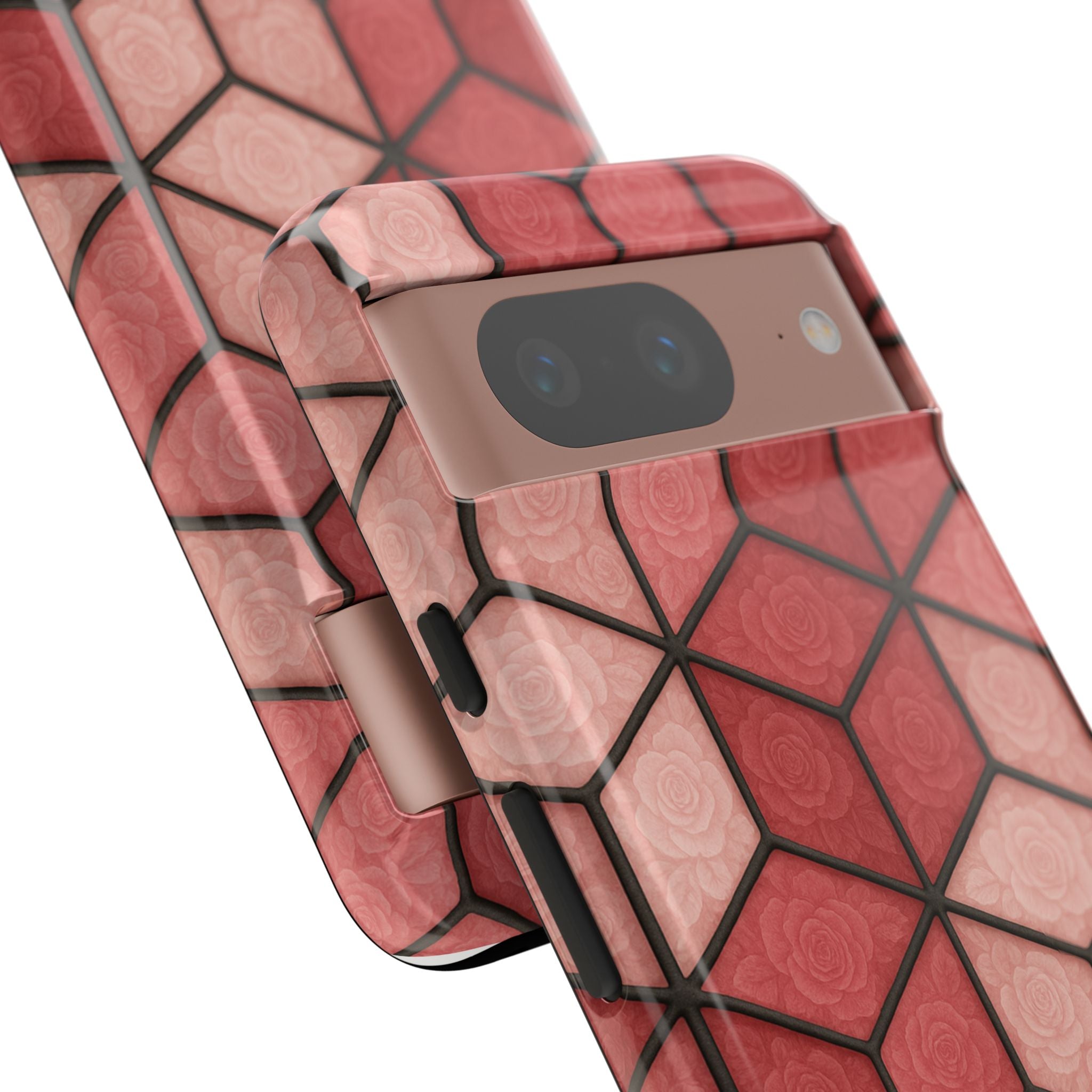 Geometric Stained Glass Illusion Phone Case Colorful Abstract Art, Aesthetic Protective Cover for iPhone, Samsung & Google, Unique Gift Idea Mom
