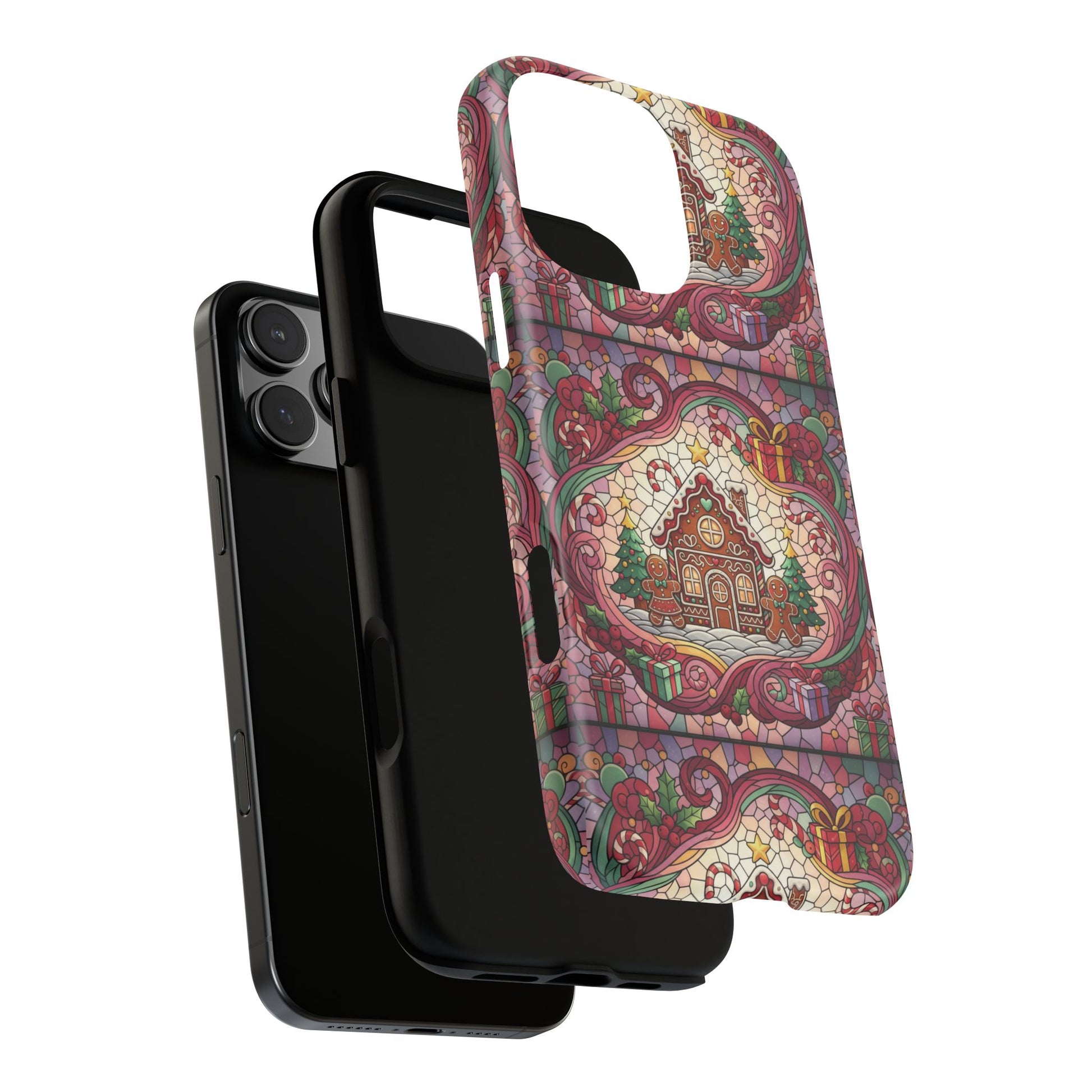 iPhone Case 17, 16  Gingerbread Stained Glass Tough Case Samsung perfect phone case