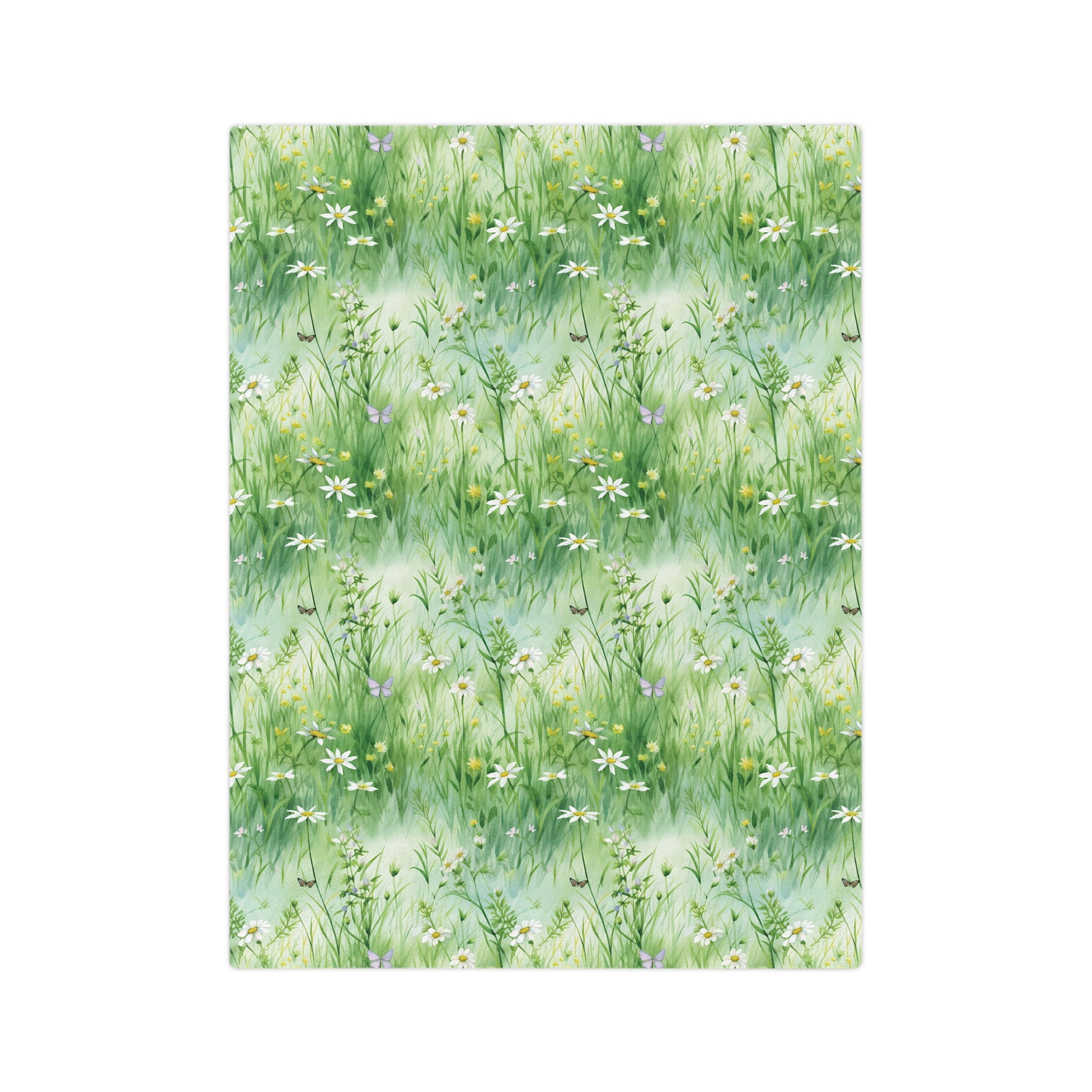 Watercolor Art Grassing Daisy with Light Green Perfect for Home Decor, Wall Art, and Gifts |Throw Ultra-Soft Minky Blanket Cozy Comfort Blanket for Elegant Home Decor Comfort Blanket, Perfect for Snuggling, Cozy All-Season Warmth, Housewarming Gift Throw - MRSBYVALLE