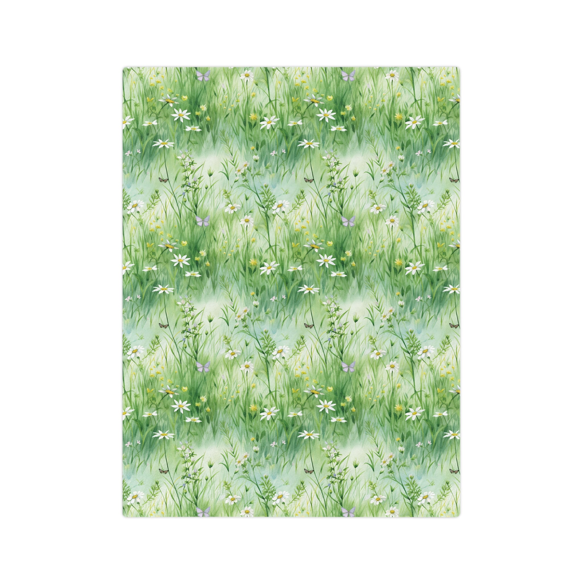 Watercolor Art Grassing Daisy with Light Green Perfect for Home Decor, Wall Art, and Gifts |Throw Ultra-Soft Minky Blanket Cozy Comfort Blanket for Elegant Home Decor Comfort Blanket, Perfect for Snuggling, Cozy All-Season Warmth, Housewarming Gift Throw - MRSBYVALLE