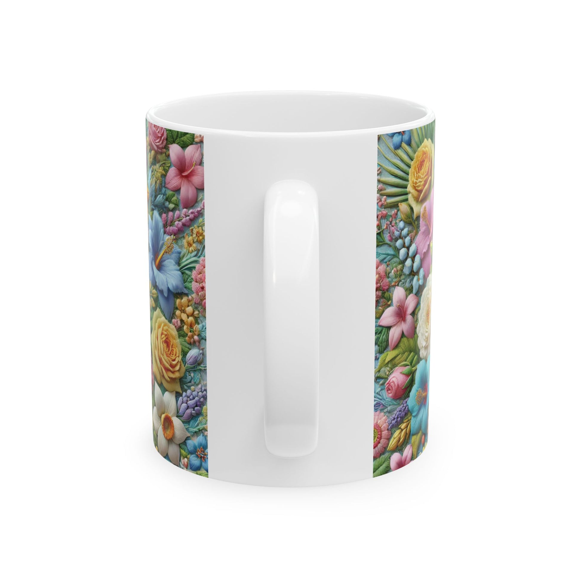 Pastel Floral Ceramic Mug – Elevate Your Sip with Spiritual Style, Available in 11oz & 15oz, Ideal for Coffee, Tea, or Hot Chocolate Moments That Inspire Gift for Mom - MRSBYVALLE