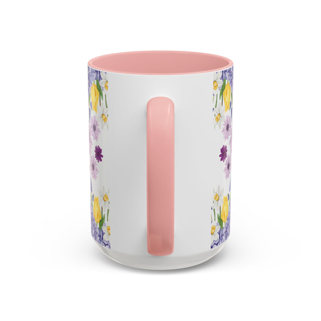 Botanical Floral Mug  Lavender & Yellow Flowers, Ceramic 11oz & 15oz Cup, Ideal Gift for Coffee Lovers, Mother's Day, or Cozy Spring Mornings