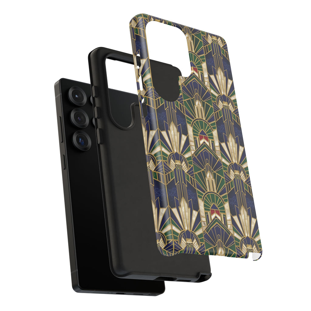 Navy & Gold Art Deco Phone Case — Imperial Art Deco Tough Case