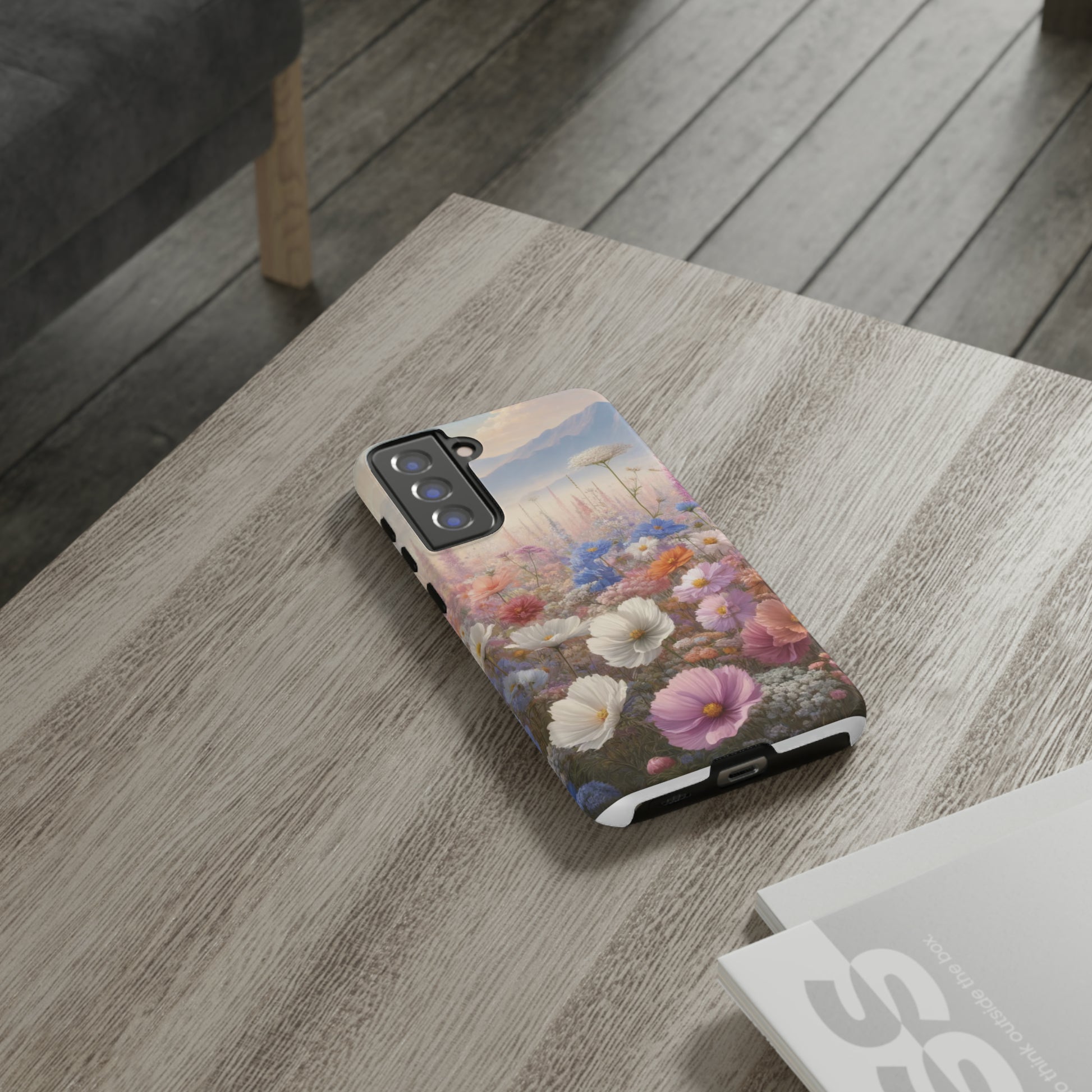 Phone Case Floral Boho Luxury Tough Case Floral Elegant Durable Stylish for Modern Devices iPhone 15, Samsung iPhone Samsung Accessory Gift for Her.