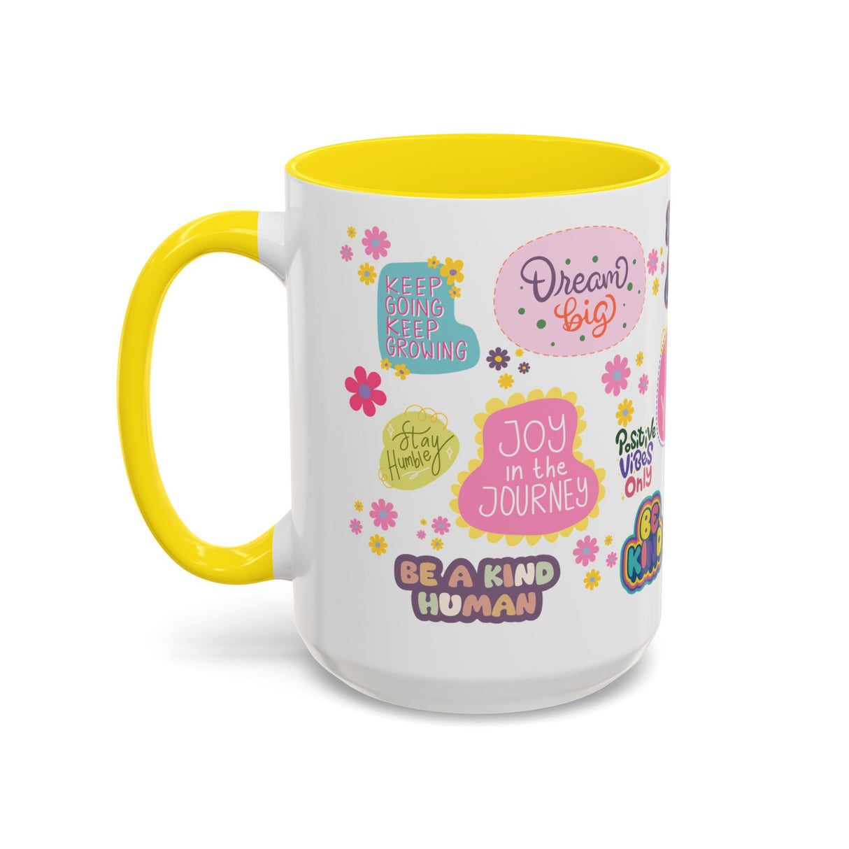 Good Vibes Only Coffee Mug 11 & 15 oz Ceramic Inspirational Cup, Positive Affirmation Gift for Mom, Teacher & Coworker | Morning Motivation Mother's Day, or Cozy Spring Mornings