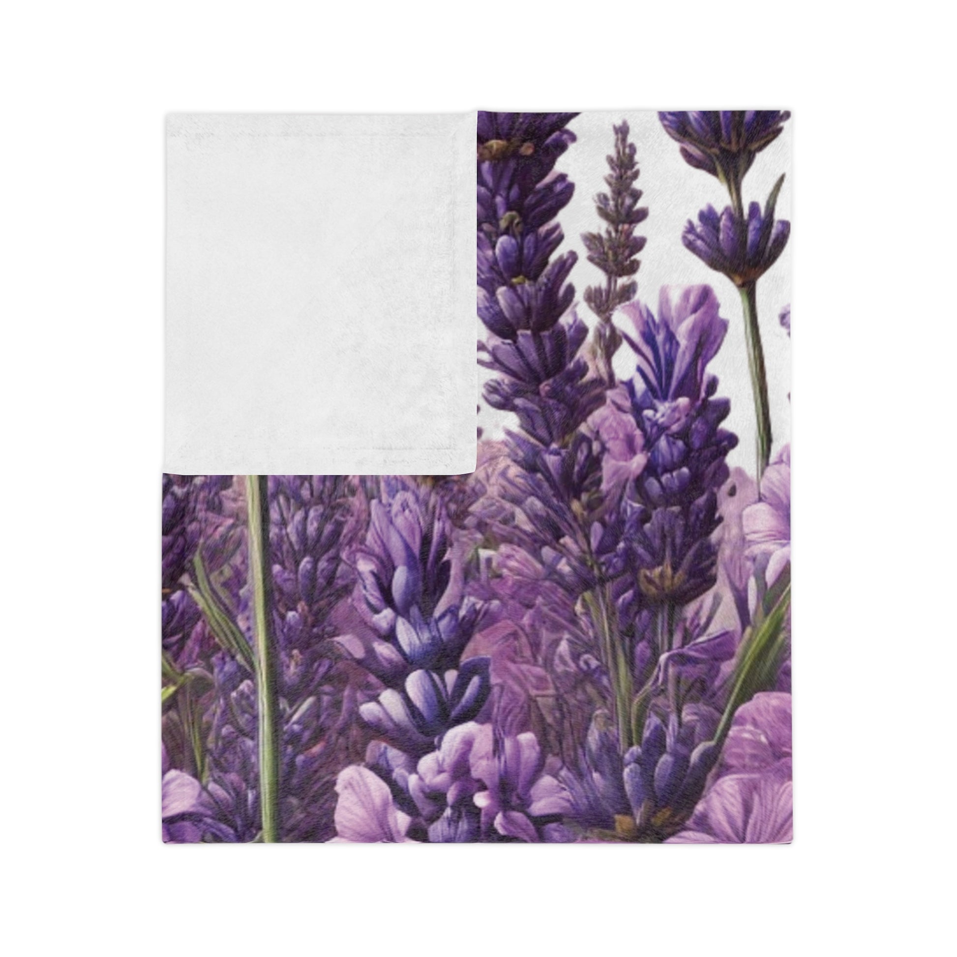 Wildflowers Lavender Bright Colors Minky Blanket Throw Ultra-Soft Minky Blanket Cozy Comfort Blanket Elegant Home Decor Plush Microfiber for Maximum Comfort Blanket, Perfect for Snuggling Decor, Cozy All-Season Warmth, Housewarming Gift Throw