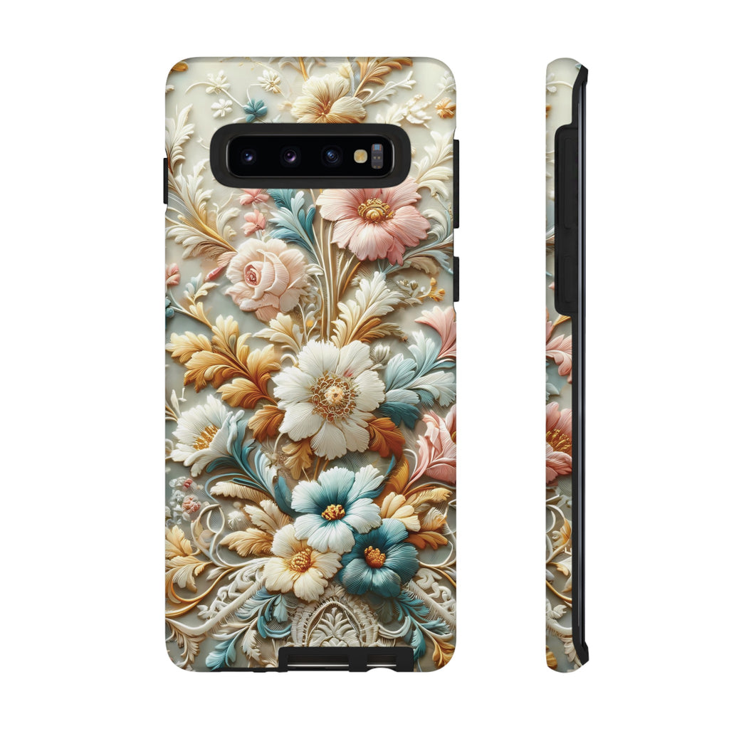 3D Elegant Faux Flowers Phone Case Stylish & Durable for iPhone Samsung Gift iPhone 15, 14, 13 Samsung Pixel Gift for Mom Accessory Gift for Her