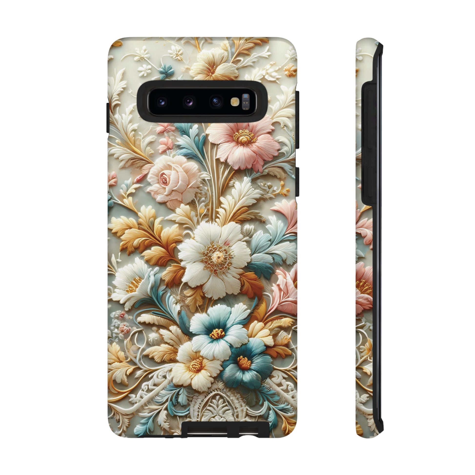 3D Elegant Faux Flowers Phone Case Stylish & Durable for iPhone Samsung Gift iPhone 15, 14, 13 Samsung Pixel Gift for Mom Accessory Gift for Her