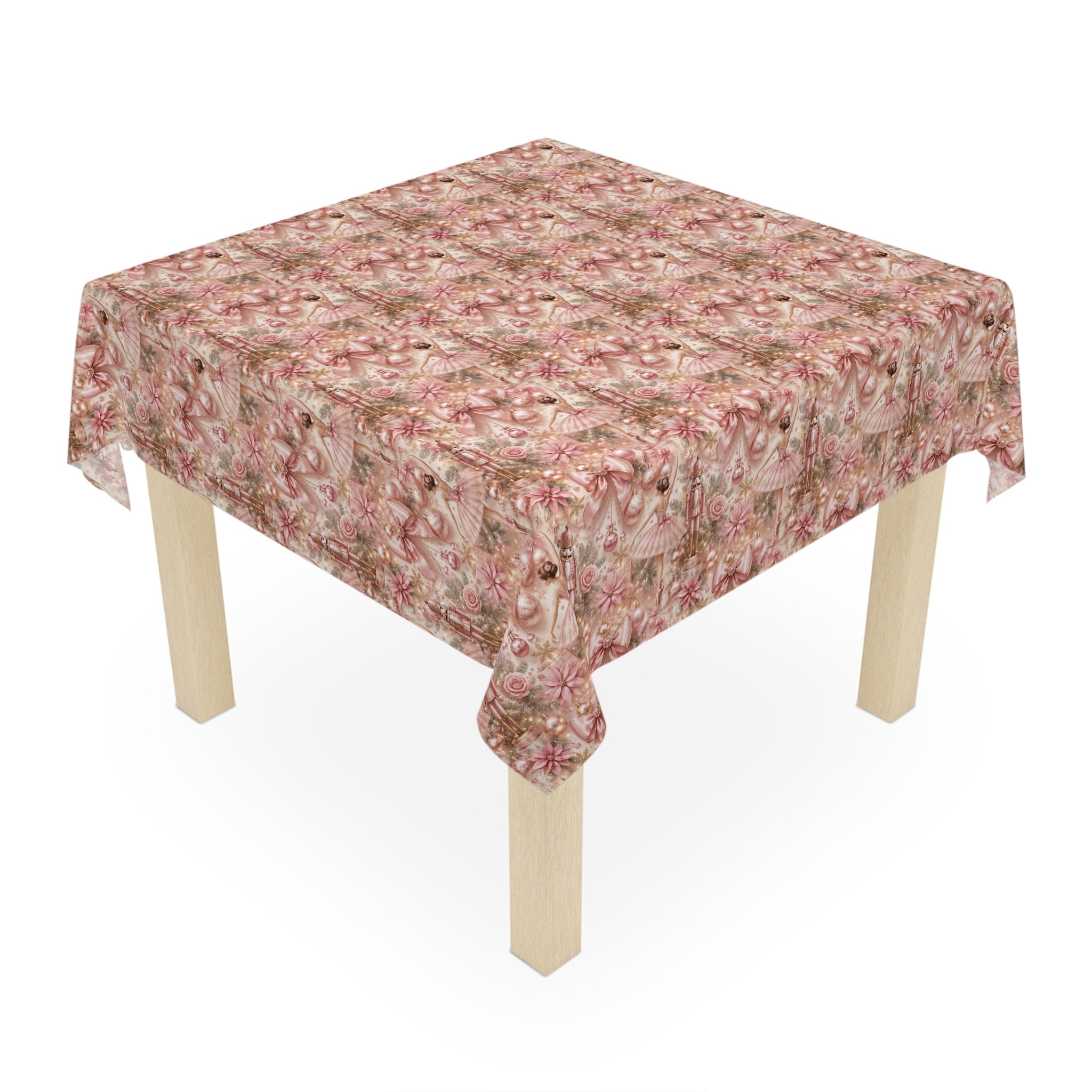 Tablecloth - Pink Nutcracker Ballet Elegant Christmas Decor