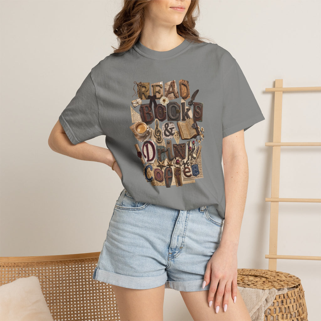Read Books Drink Coffee T-Shirt | Book Lover Shirt | Coffee Lover Gift | Reader Tee | Bibliophile Shirt | Cozy Reading Aesthetic