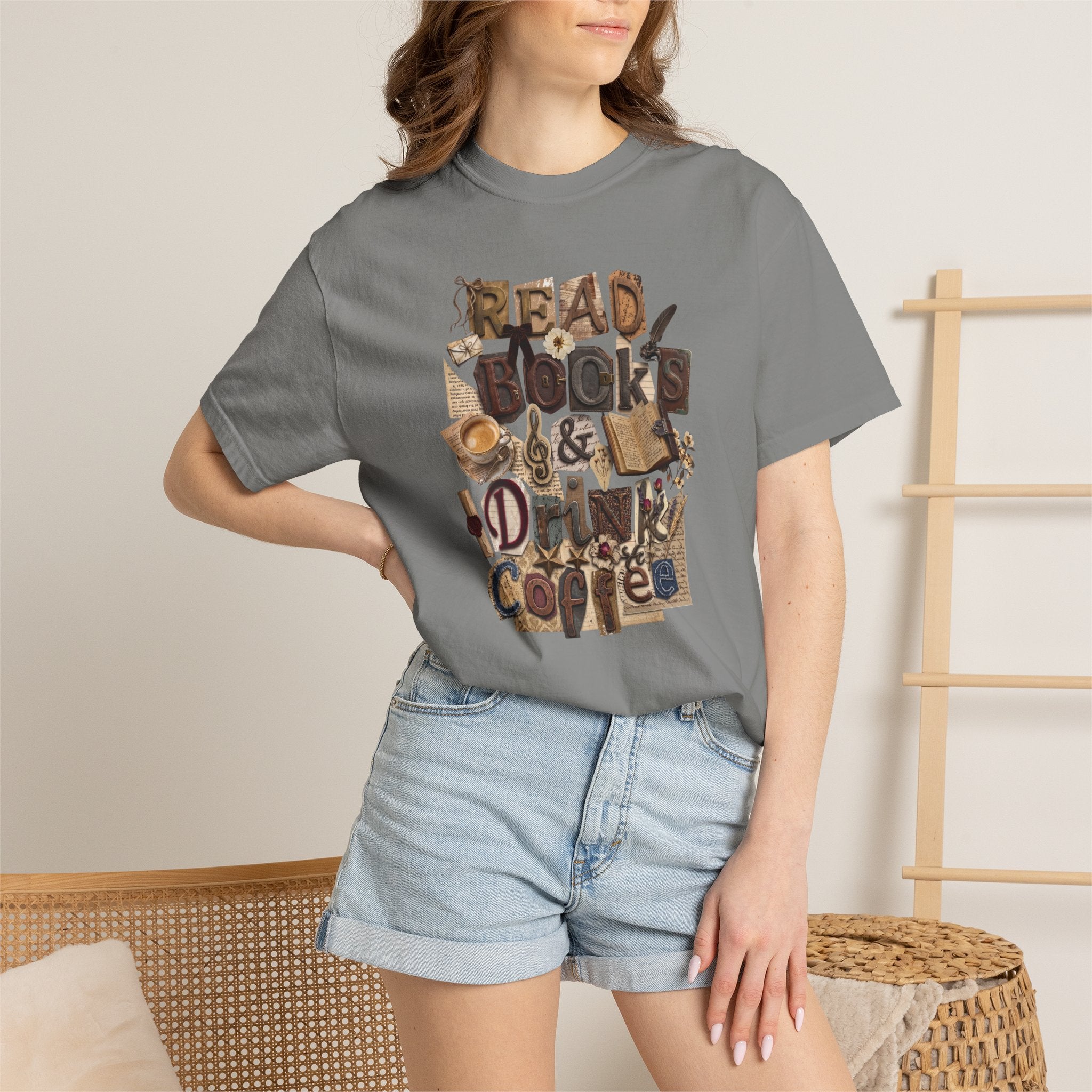 Read Books Drink Coffee T-Shirt | Book Lover Shirt | Coffee Lover Gift | Reader Tee | Bibliophile Shirt | Cozy Reading Aesthetic