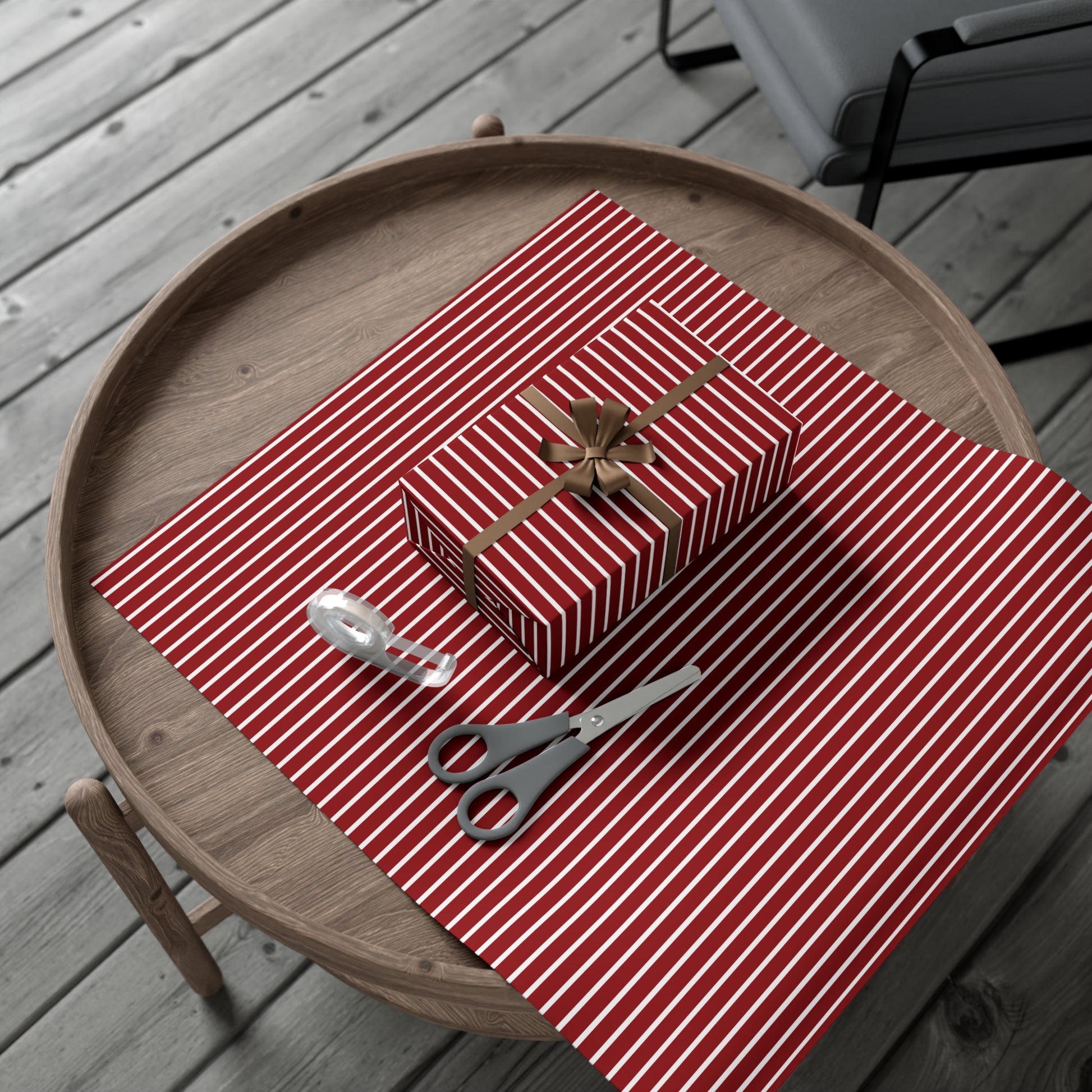 Festive Red and White Stripes Wrapping Paper Classic Holiday Design for Perfectly Wrapped Gifts, 100% Recyclable, Ideal for Christmas, Birthdays, and Special Occasions Christmas Decorations Festive Retro - MRSBYVALLE