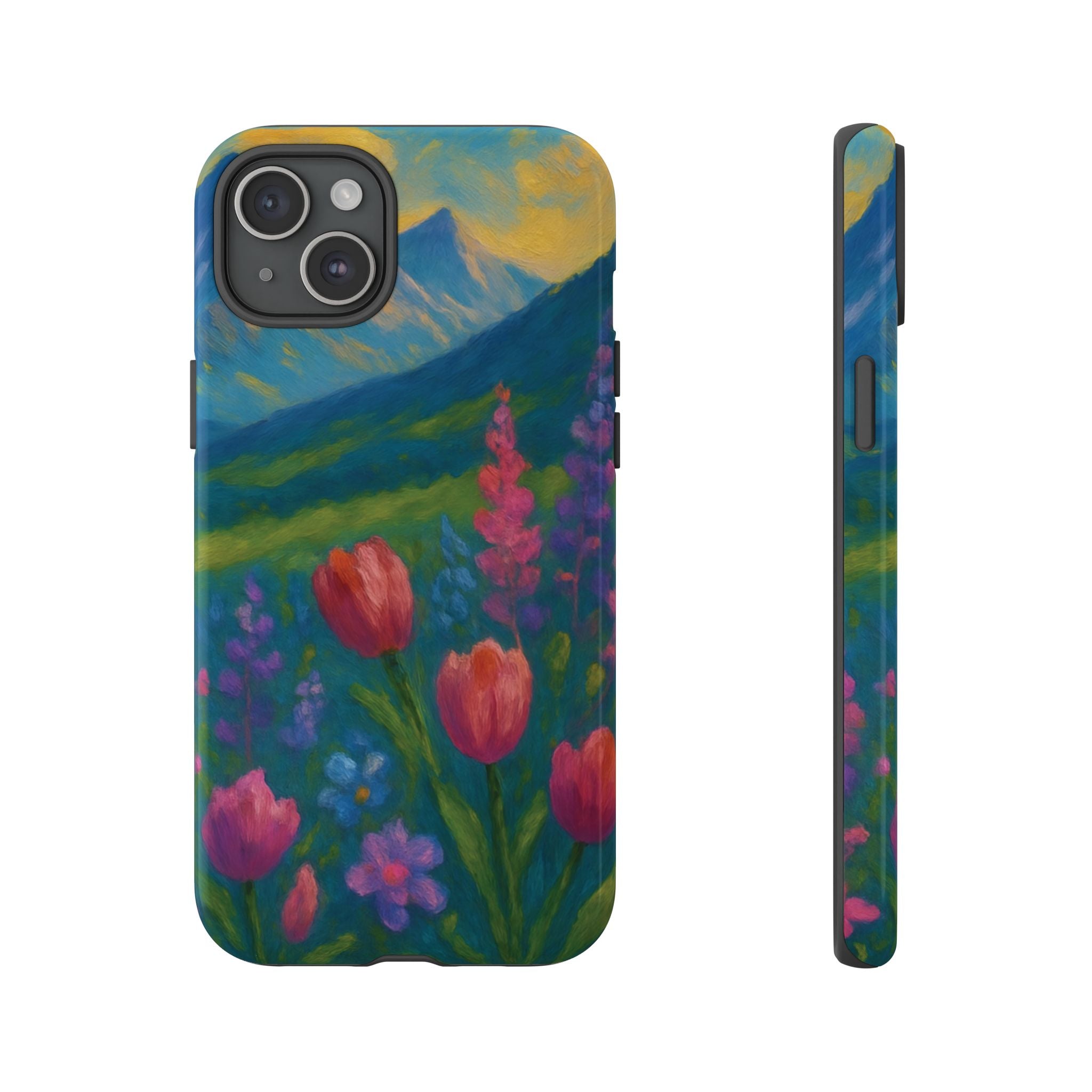 Mountains Wildflowers Phone Case | Vibrant Botanical Floral Design | Nature-Inspired Protective Cover for iPhone & Samsung | Trendy Aesthetic Gift Idea