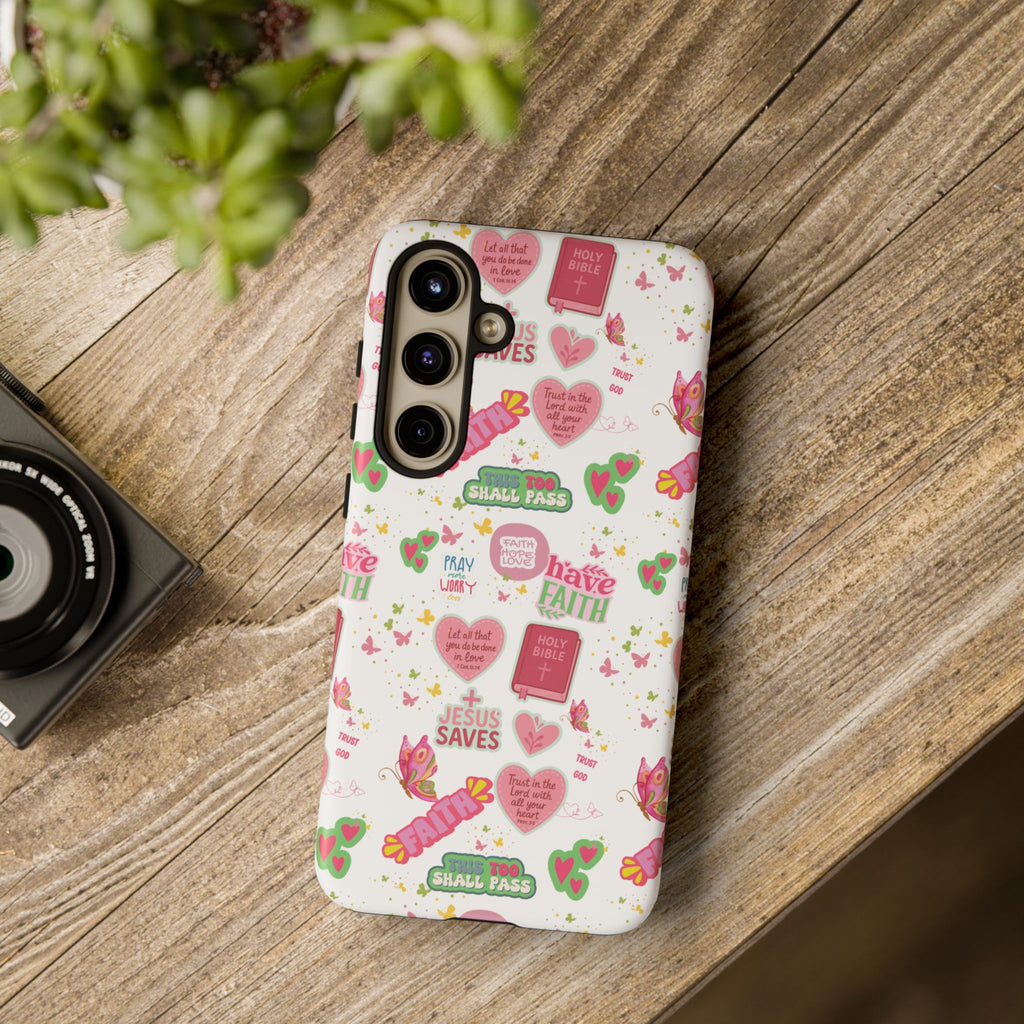 Carry Your Faith Everywhere | Christian Tough Phone Case with Bible Verse or Affirmation | Protective, Inspirational Gift for Christians