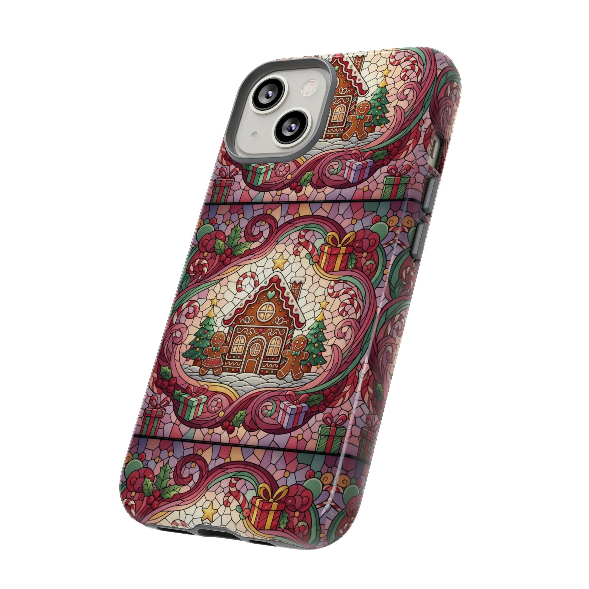 iPhone Case 17, 16  Gingerbread Stained Glass Tough Case Samsung perfect phone case
