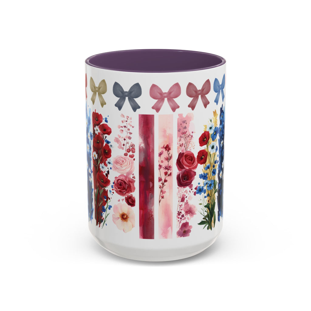 Brushstroke floral With Bows| Christian Mug with Bible Verse | Inspirational Gift for Christians | 11oz and 15oz Ceramic Coffee Mug Cozy Spring Mornings