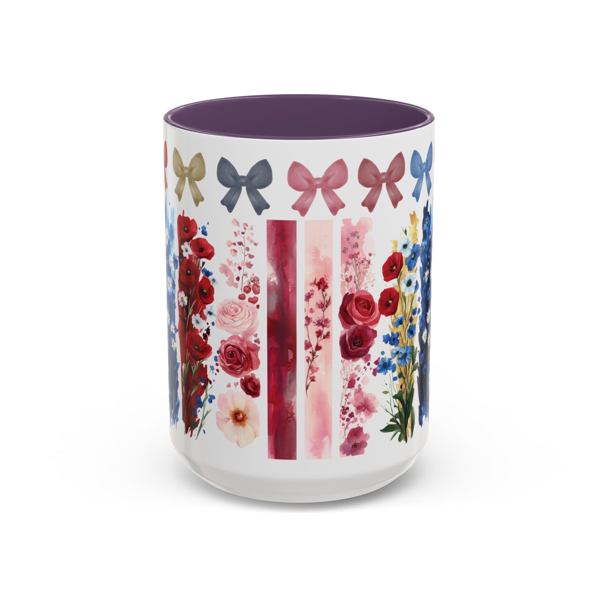 Brushstroke floral With Bows| Christian Mug with Bible Verse | Inspirational Gift for Christians | 11oz and 15oz Ceramic Coffee Mug Cozy Spring Mornings