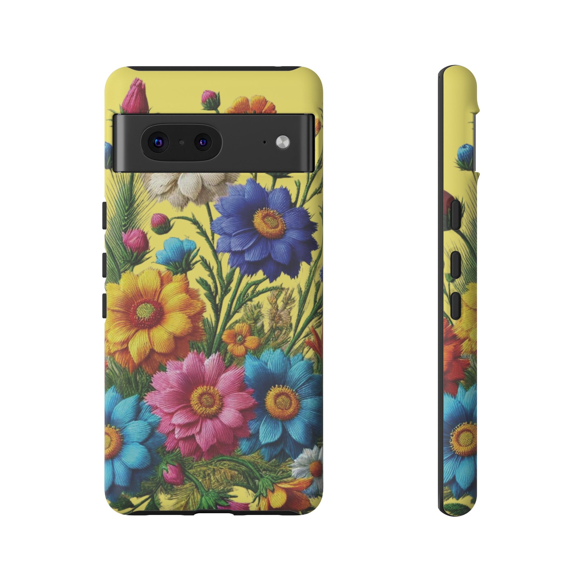 Phone Case Yellow Bright Floral Protective Phone Case Gift for Her Phone 15, Samsung iPhone Samsung  iPhone 15, Samsung iPhone Samsung Accessory Gift for Her