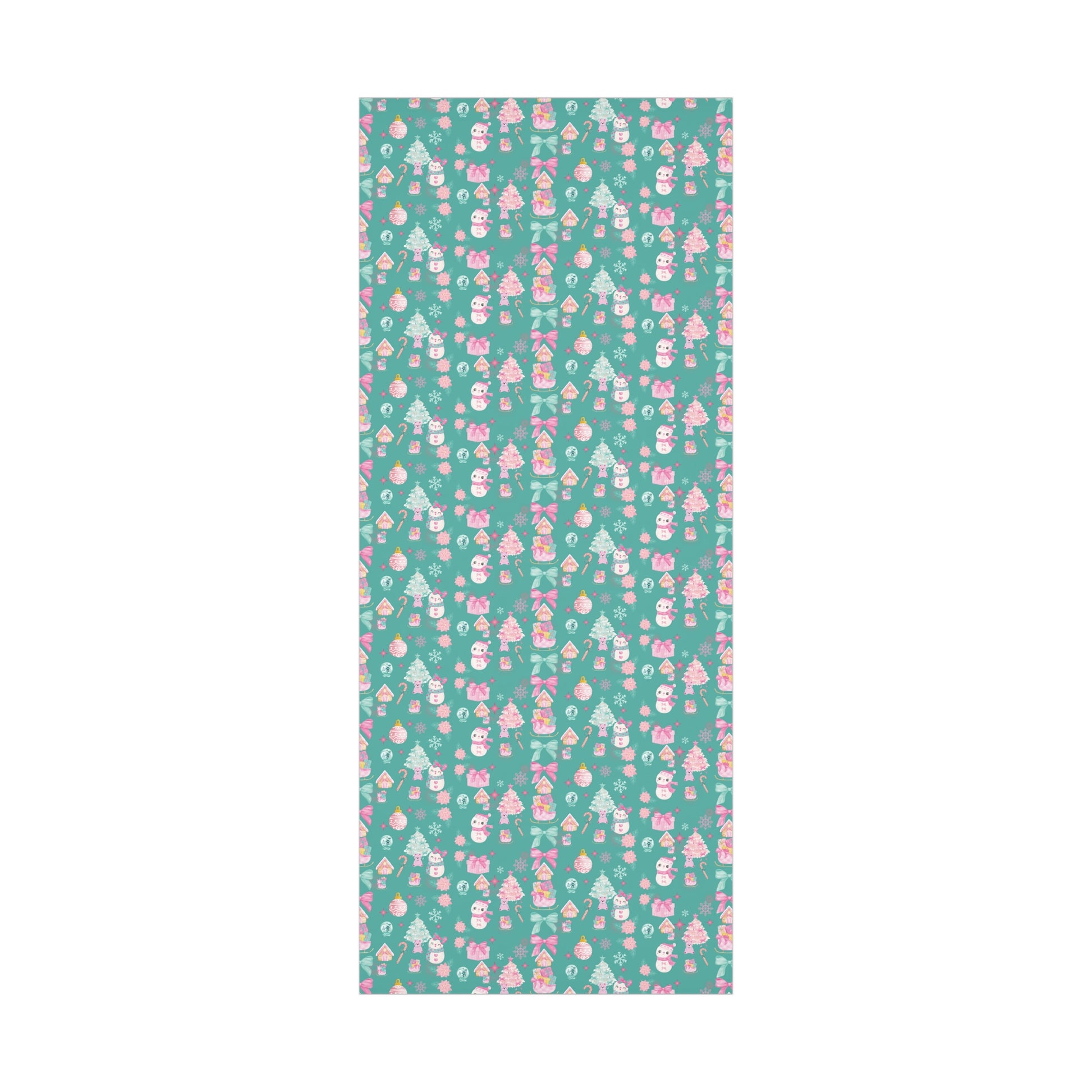 Glam Christmas Wrapping Paper  Pink Turquoise Holiday Gift Wrap, Festive Fun Design for Stylish Presents, 3 Size Options Available Gift Mom