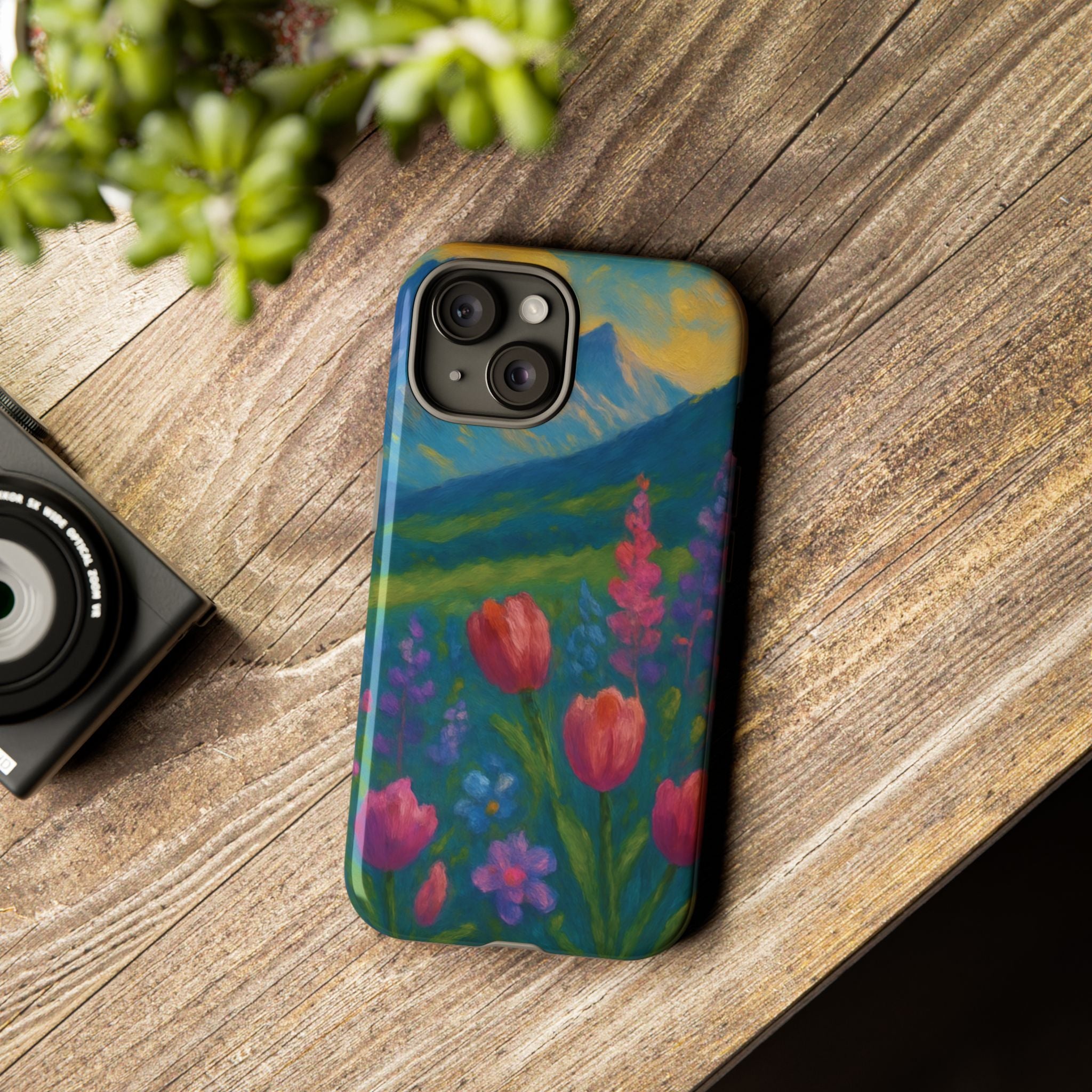 Mountains Wildflowers Phone Case | Vibrant Botanical Floral Design | Nature-Inspired Protective Cover for iPhone & Samsung | Trendy Aesthetic Gift Idea