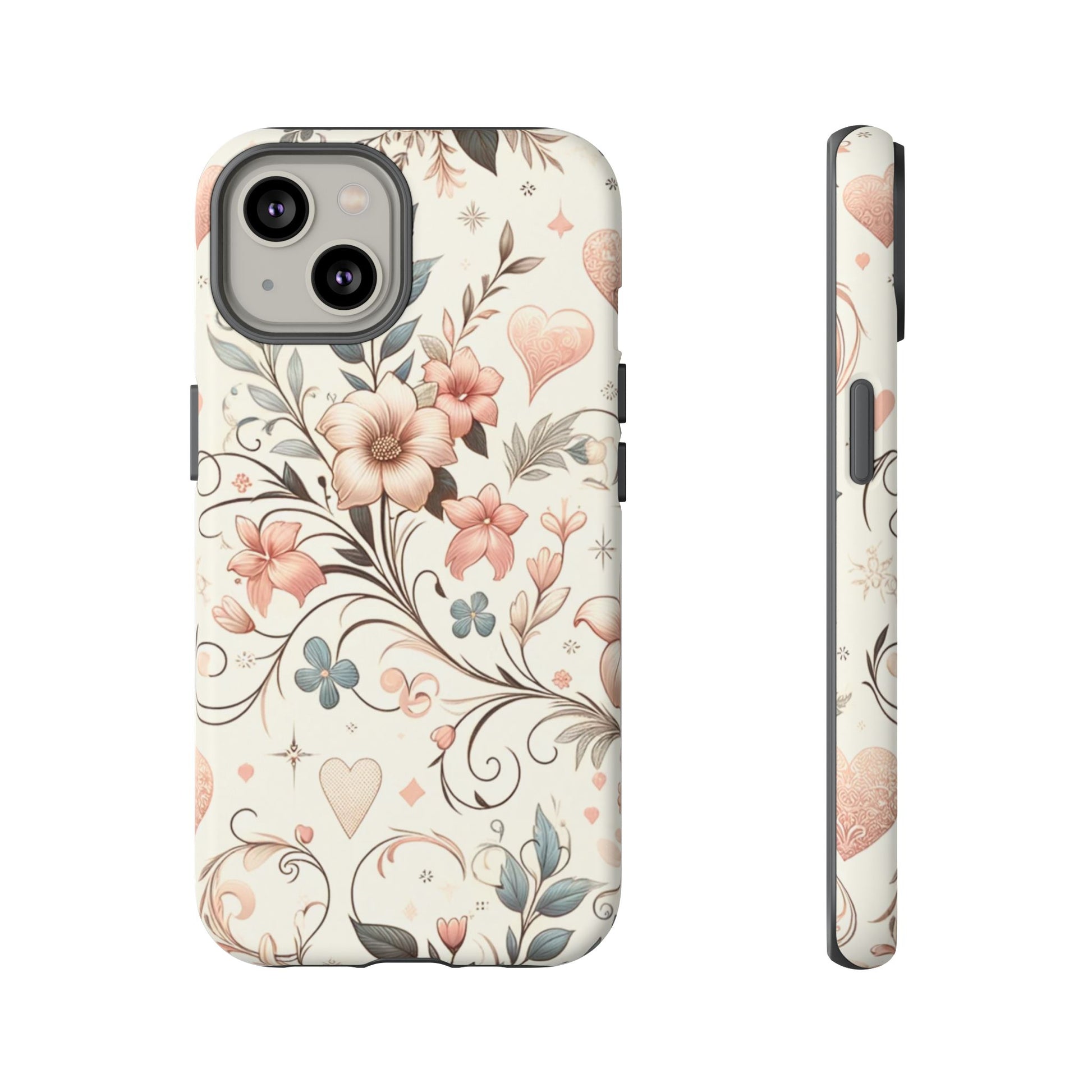 Floral Design Luxury Phone Tough Case Floral Elegant Durable Stylish for Modern Devices iPhone 17, 16 15, Samsung iPhone Samsung Accessory Gift for Her