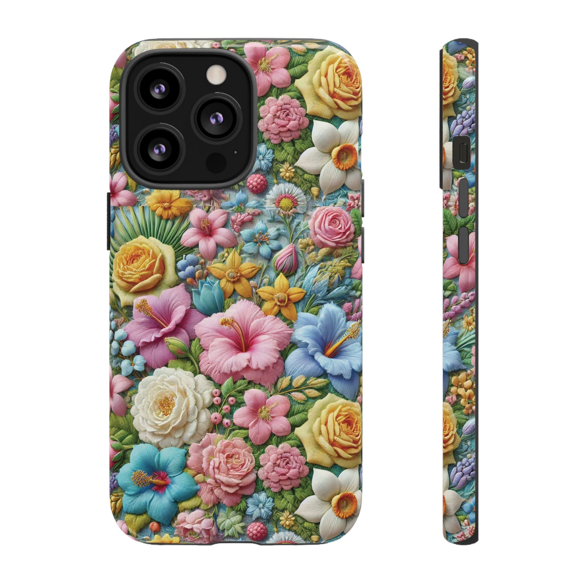 Elegant Pastel Flower Phone Case – Beautiful Floral Design, Durable Protection for Your Device, Stylish and Lightweight, Perfect Gift for Flower Lovers