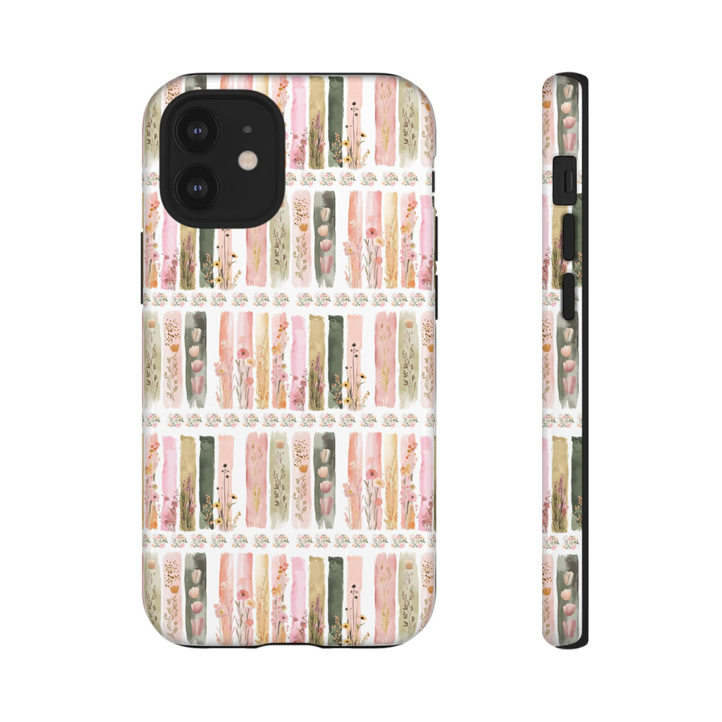 Pastel Brushstroke Floral Phone Case Soft Illusion Flower Design, Aesthetic Protective Cover, Feminine Style, Cute Gift for Her, Fits Most Models