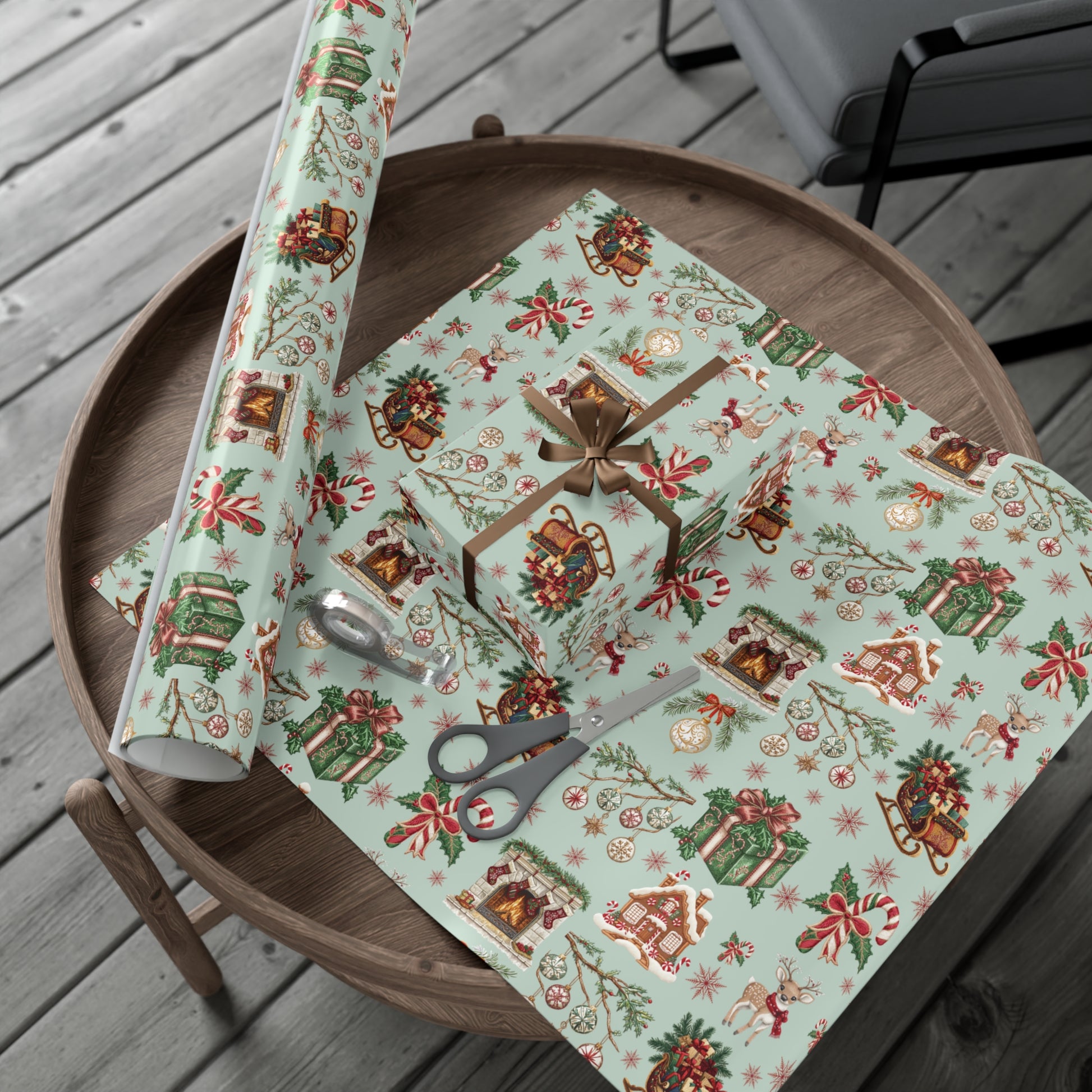 Vintage Christmas Wrapping Paper Festive Holiday Gift Wrap with Retro-Inspired Designs, Perfect for Christmas Presents, Crafting, & Holiday Decor – Premium Quality - MRSBYVALLE