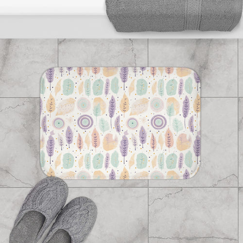 Tapis de bain bohème aux couleurs pastel – Un mélange apaisant de fleurs de lavande calmantes pour ajouter confort, beauté et sérénité à la pièce la plus intime de votre maison