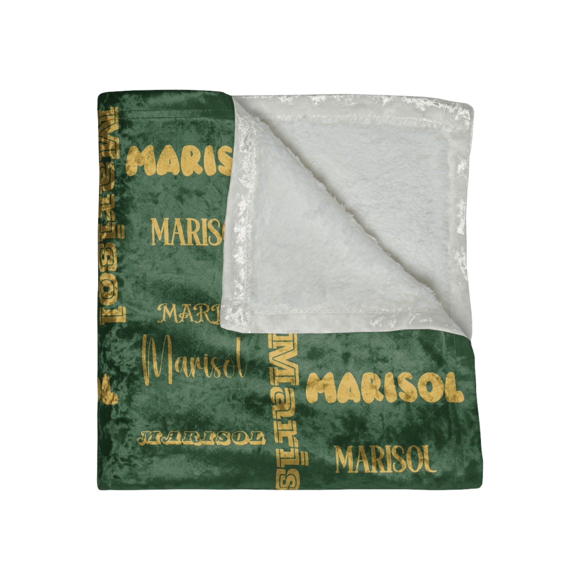 Luxury Custom Name Crushed Velvet Blanket Personalized Soft Throw, Elegant Cozy, Perfect Gift for Any Occasion Unique Touch to Your Home Decor with Customized Comfort - MRSBYVALLE