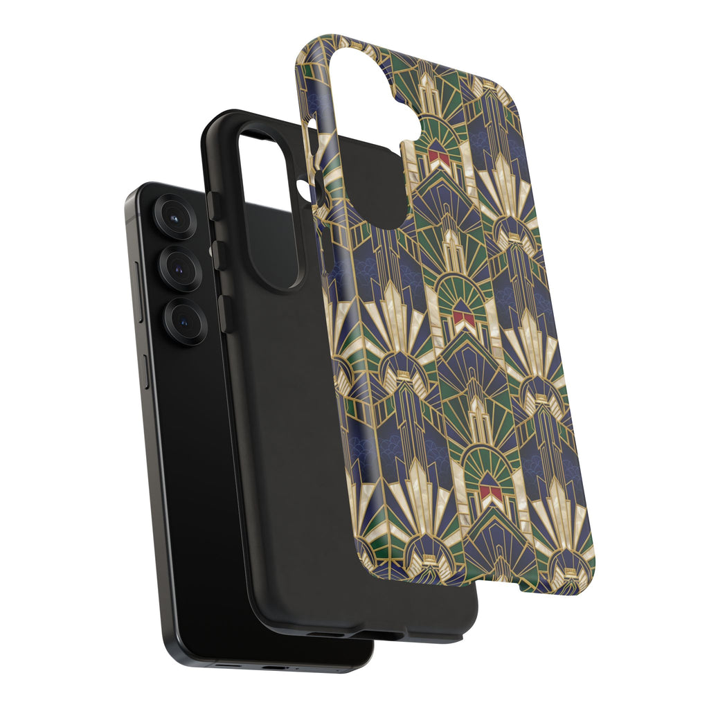 Navy & Gold Art Deco Phone Case — Imperial Art Deco Tough Case