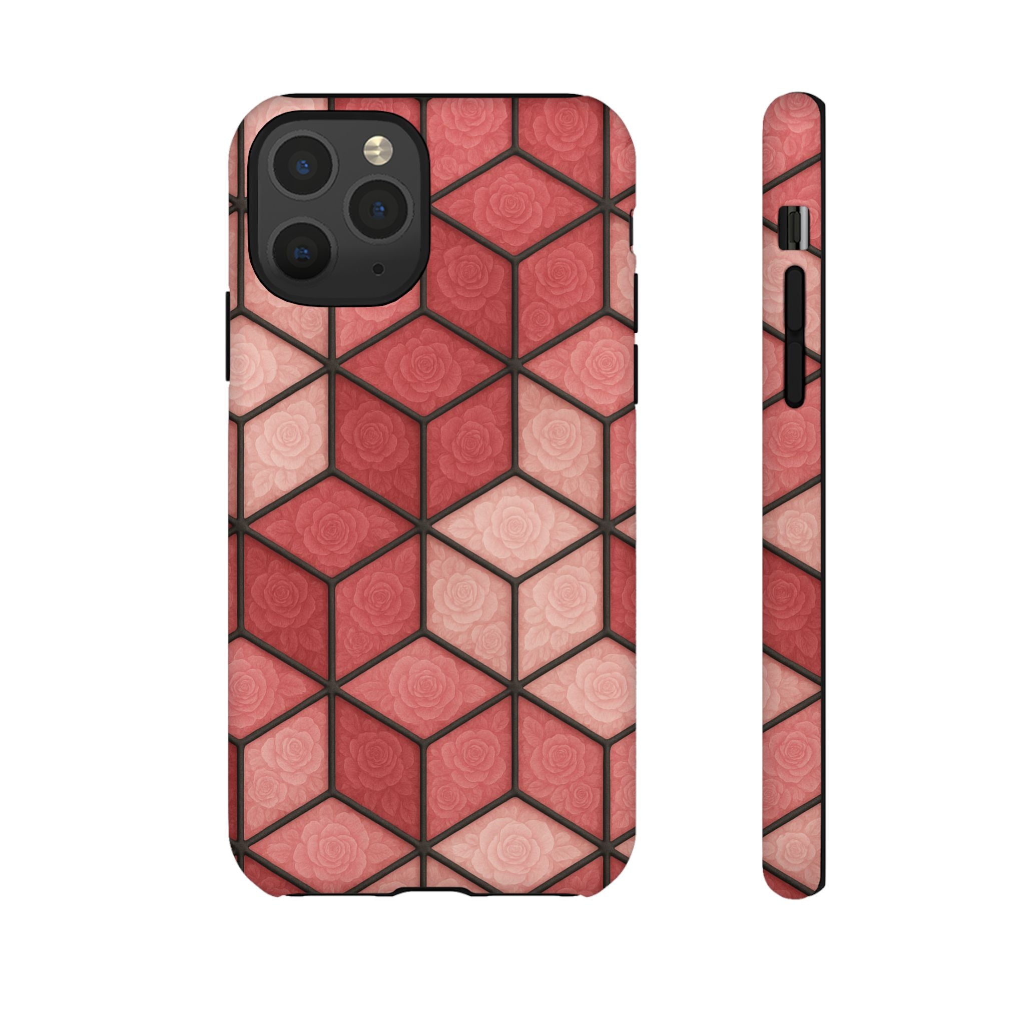 Geometric Stained Glass Illusion Phone Case Colorful Abstract Art, Aesthetic Protective Cover for iPhone, Samsung & Google, Unique Gift Idea Mom