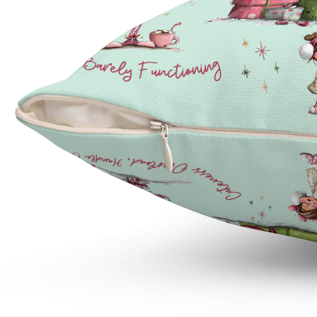 Square Pillow Too Cozy to Care Whimsical Minky Blanket for Cozy Comfort