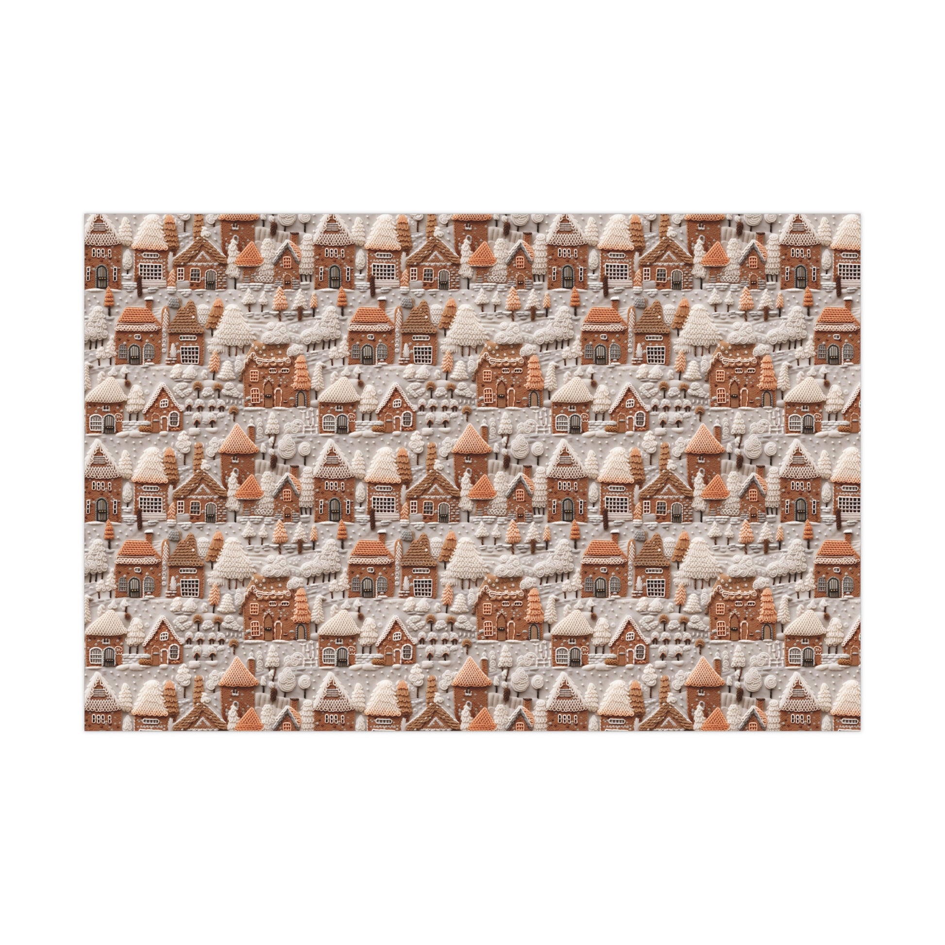 Charming Gingerbread House Wrapping Paper - Festive Holiday Design, Premium Quality, 100% Recyclable, Perfect for Christmas Gifts and Special Occasions - MRSBYVALLE