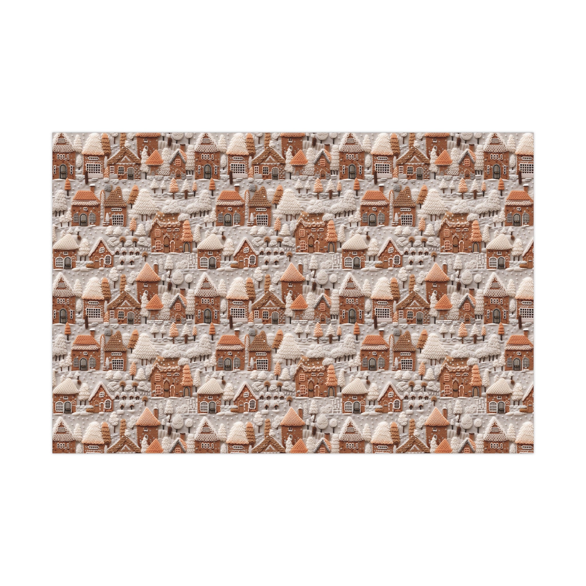 Charming Gingerbread House Wrapping Paper - Festive Holiday Design, Premium Quality, 100% Recyclable, Perfect for Christmas Gifts and Special Occasions - MRSBYVALLE