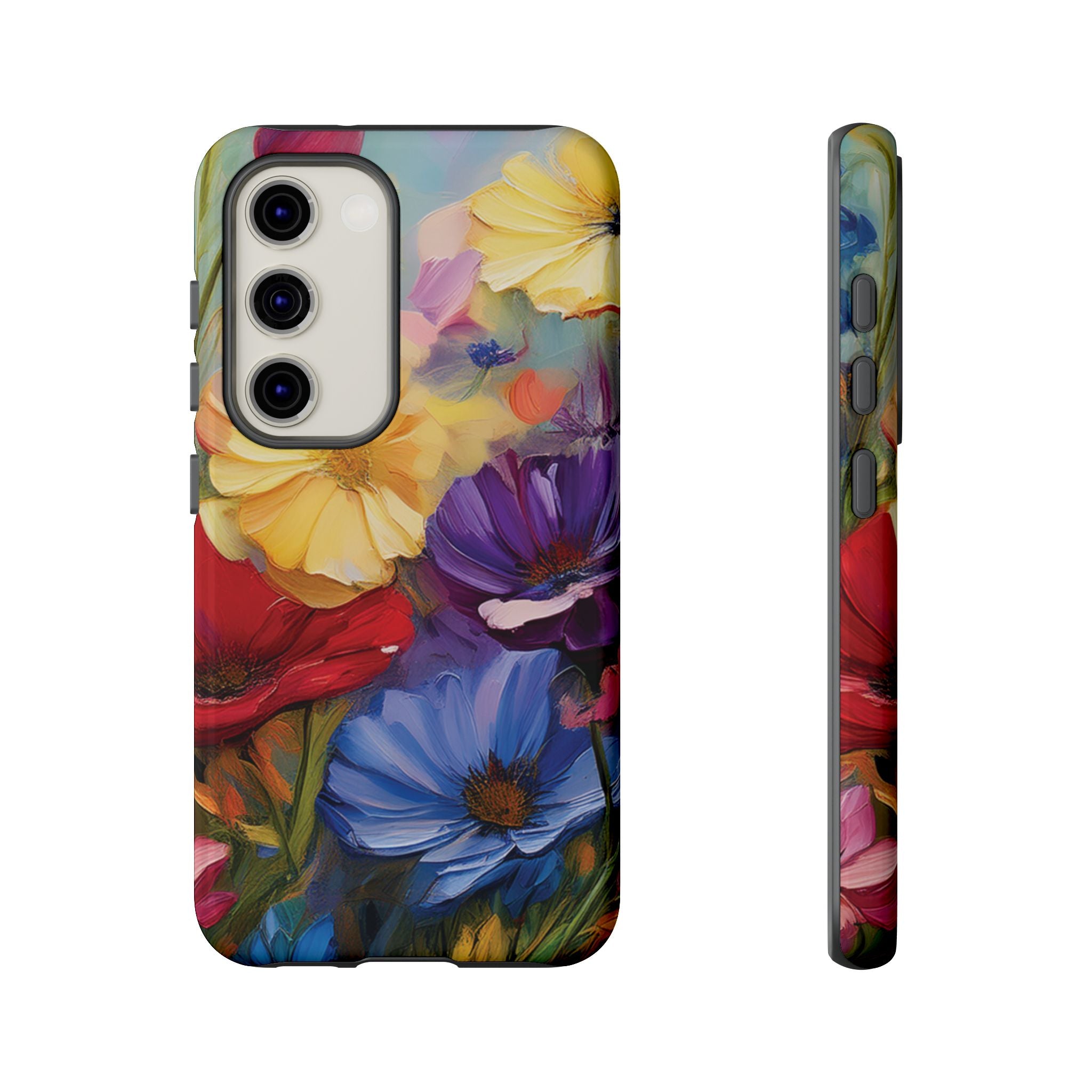 Bold Wildflower Phone Case Bright Hand-Painted Floral Art Vibrant Botanical Design for iPhone & Samsung | Trendy Nature Lover Gift Phone  Galaxy