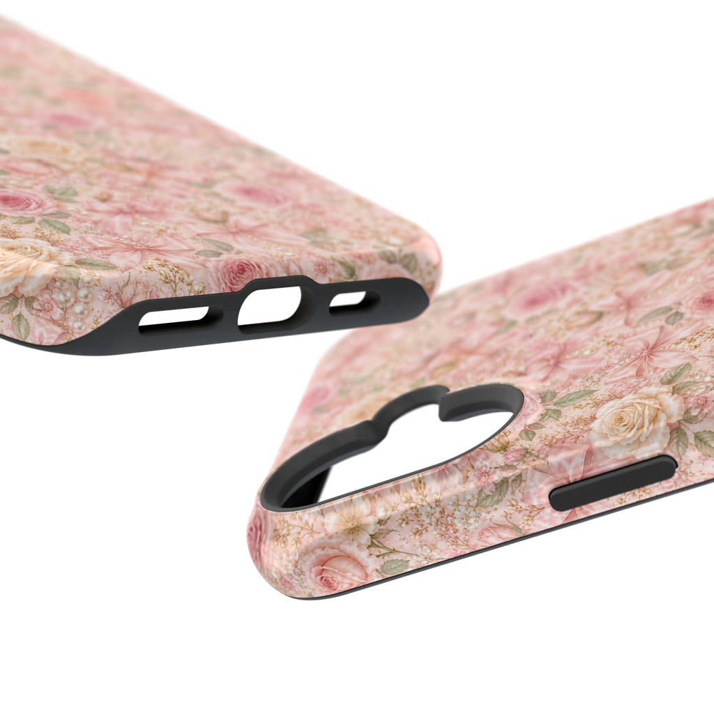 Floral Rose Pattern Magnetic Impact-Resistant Phone Case iPhone and Samsung
